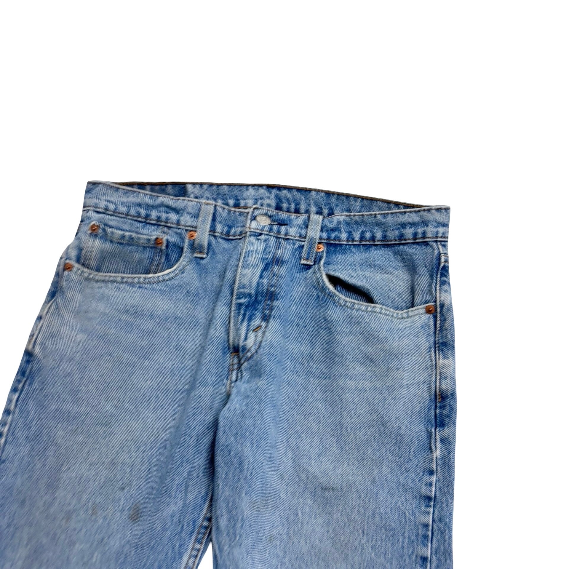 Levis 502 Jeans W31 L28 Mens Light Blue Regular Tapered Fit Stretch Denim