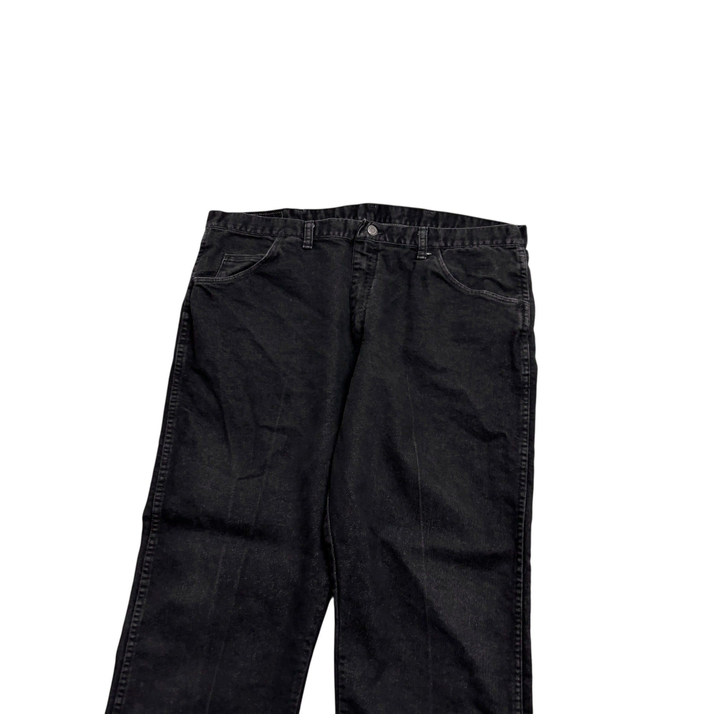Wrangler Jeans W40 L29 Mens Black Regular Straight Fit Vintage Denim
