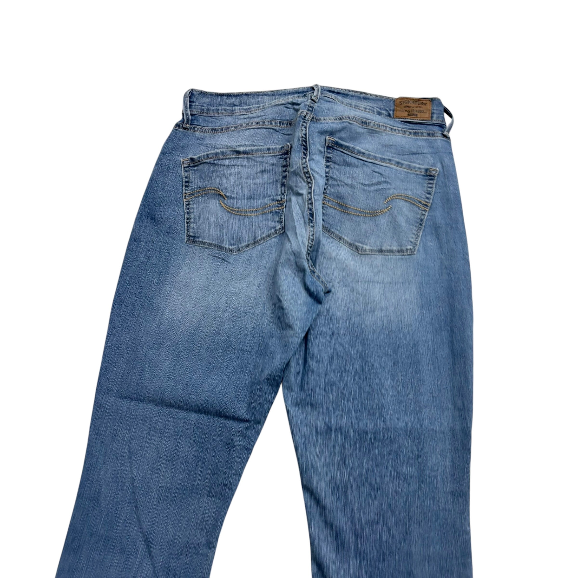 Levis Signature Jeans W31 L32 Womens Curvy Straight Fit Mid Blue Stretch (E)