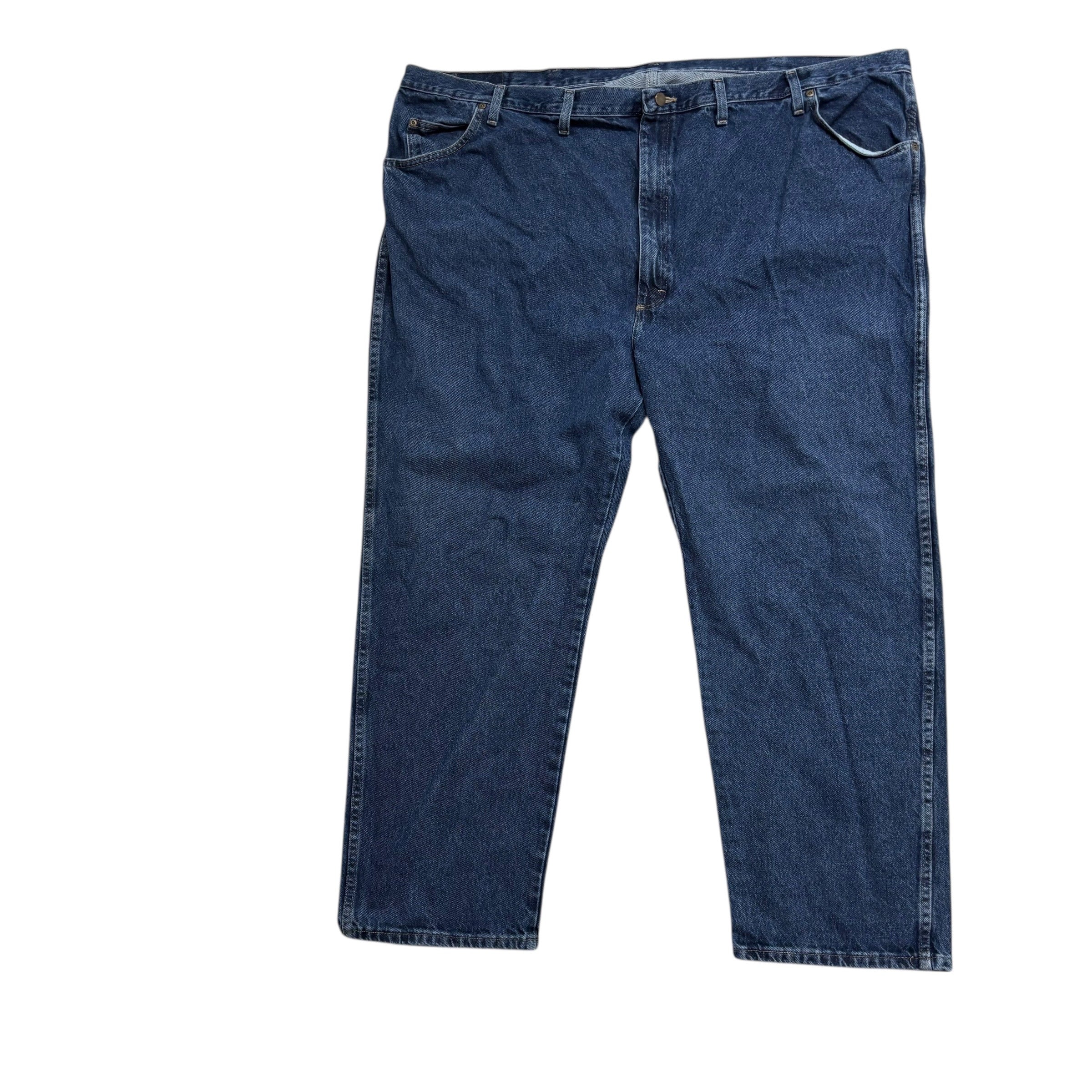 Wrangler Jeans W54 L30 Mens Dark Blue Regular Straight Fit Denim (E)