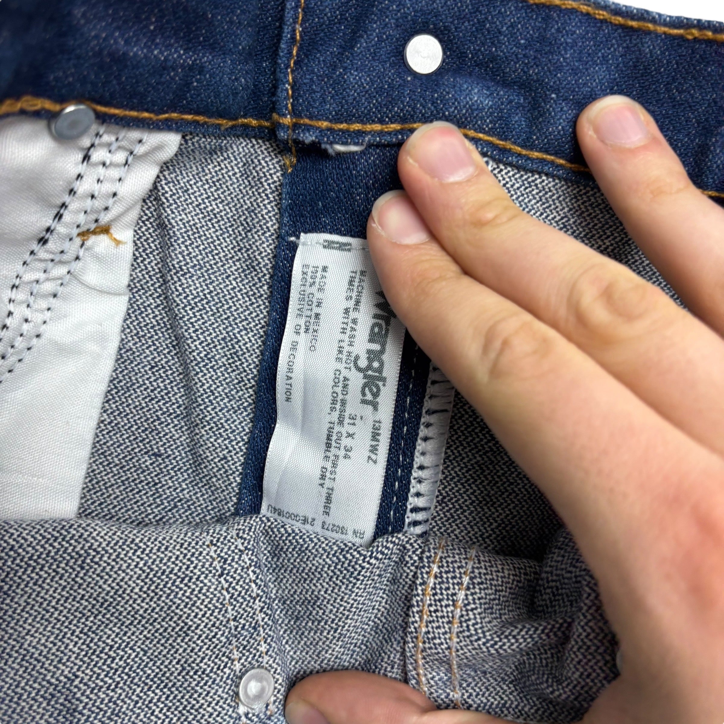 Wrangler Jeans Cowboy Cut W30 L34 Mens Dark Blue 13MWZ Original Fit Denim (E)