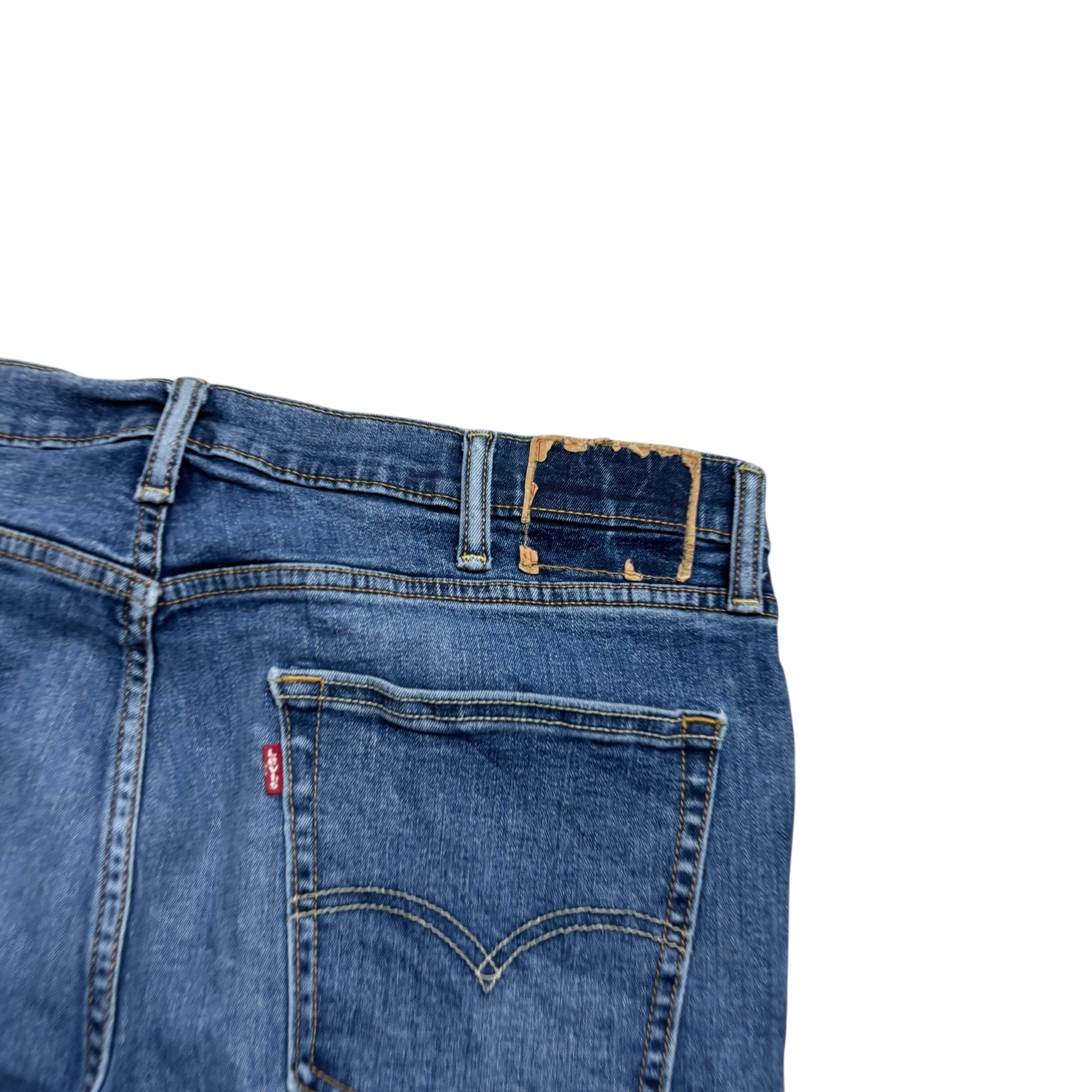 Levis 502 Jeans W38 L31 Mens Mid Blue Regular Tapered Fit Stretch Denim