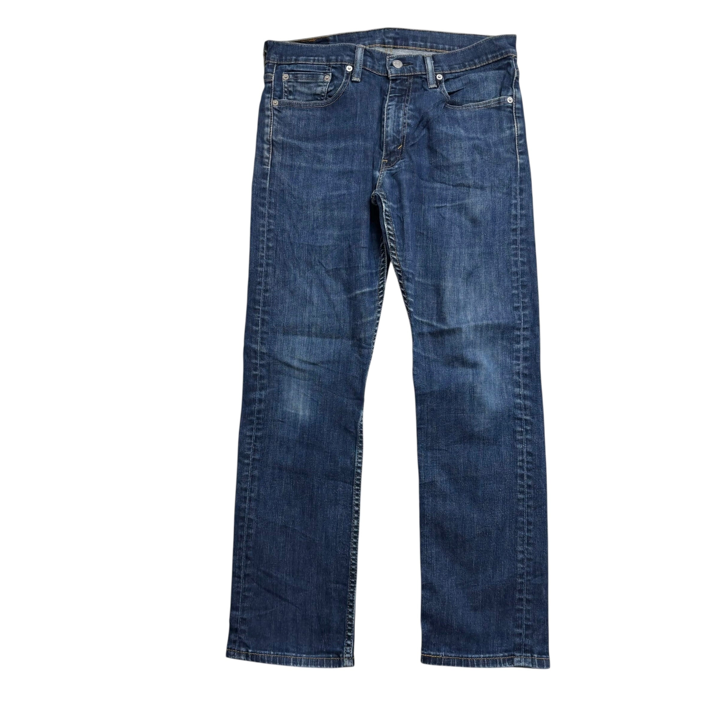 Levis 513 Jeans W31 L30 Mens Mid Blue Slim Straight Fit Stretch Denim