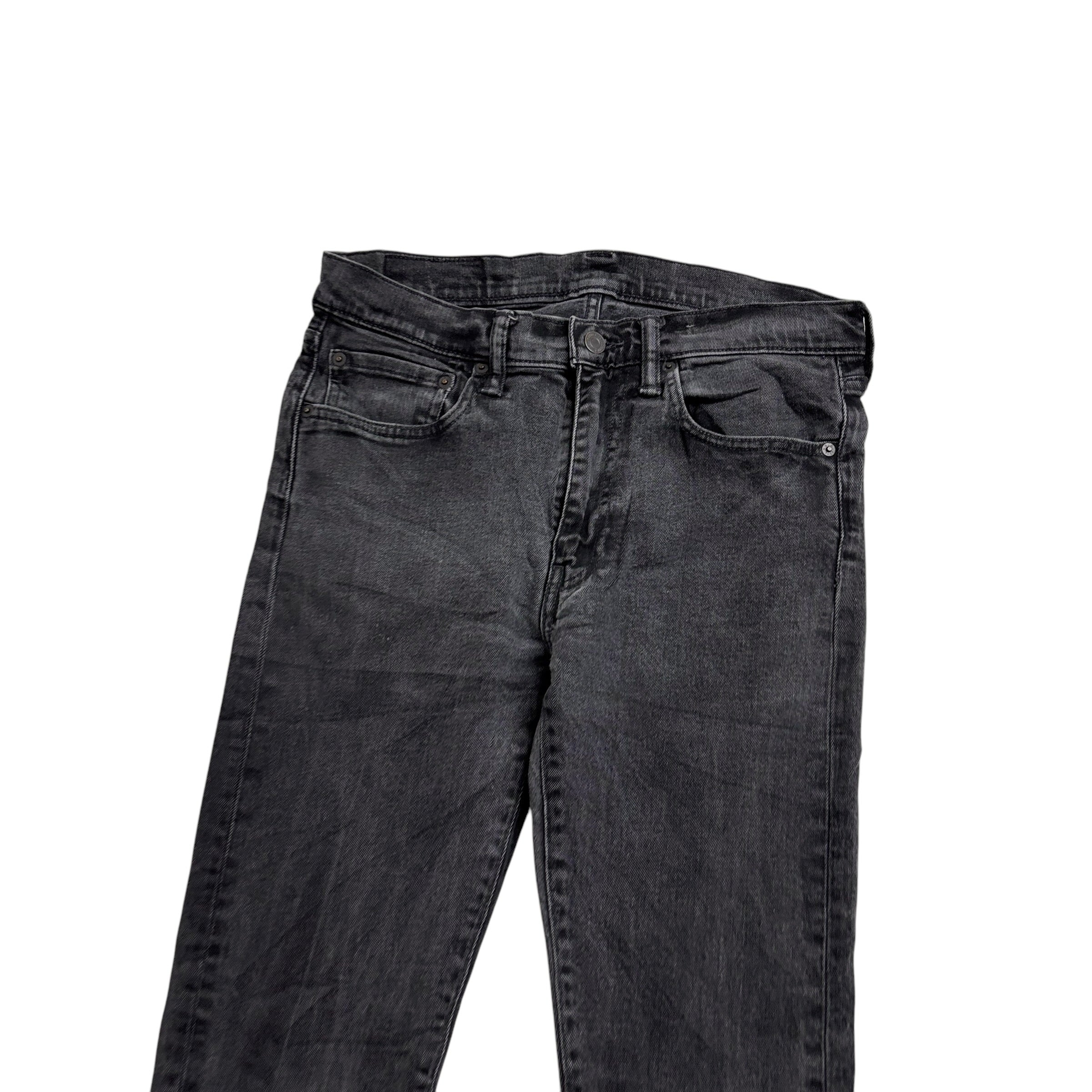 Levis 519 Jeans W30 L34 Mens Black Super Skinny Fit Stretch Denim (E)