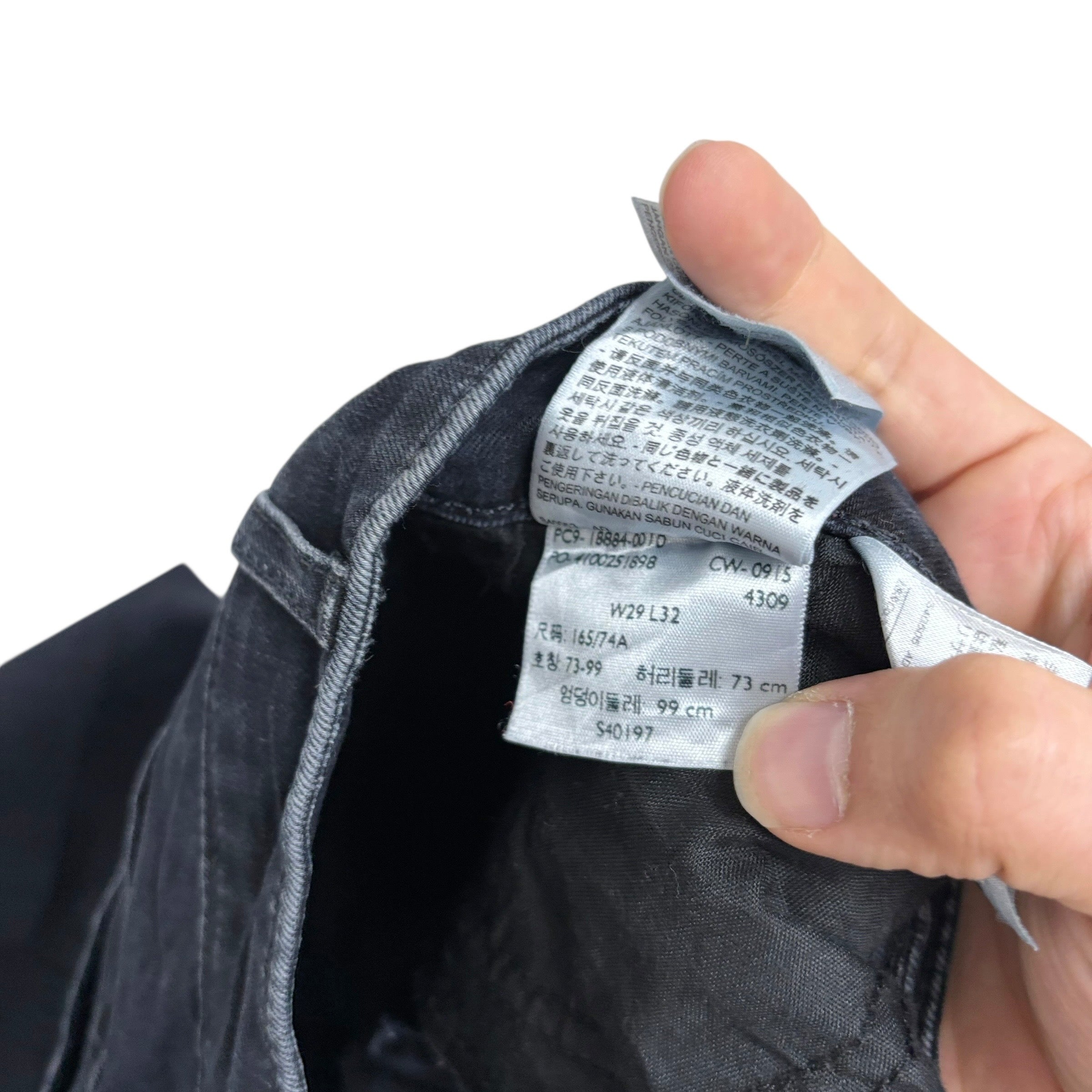 Levis 712 Jeans W29 L32 Womens Slim Fit Navy Blue Stretch Denim