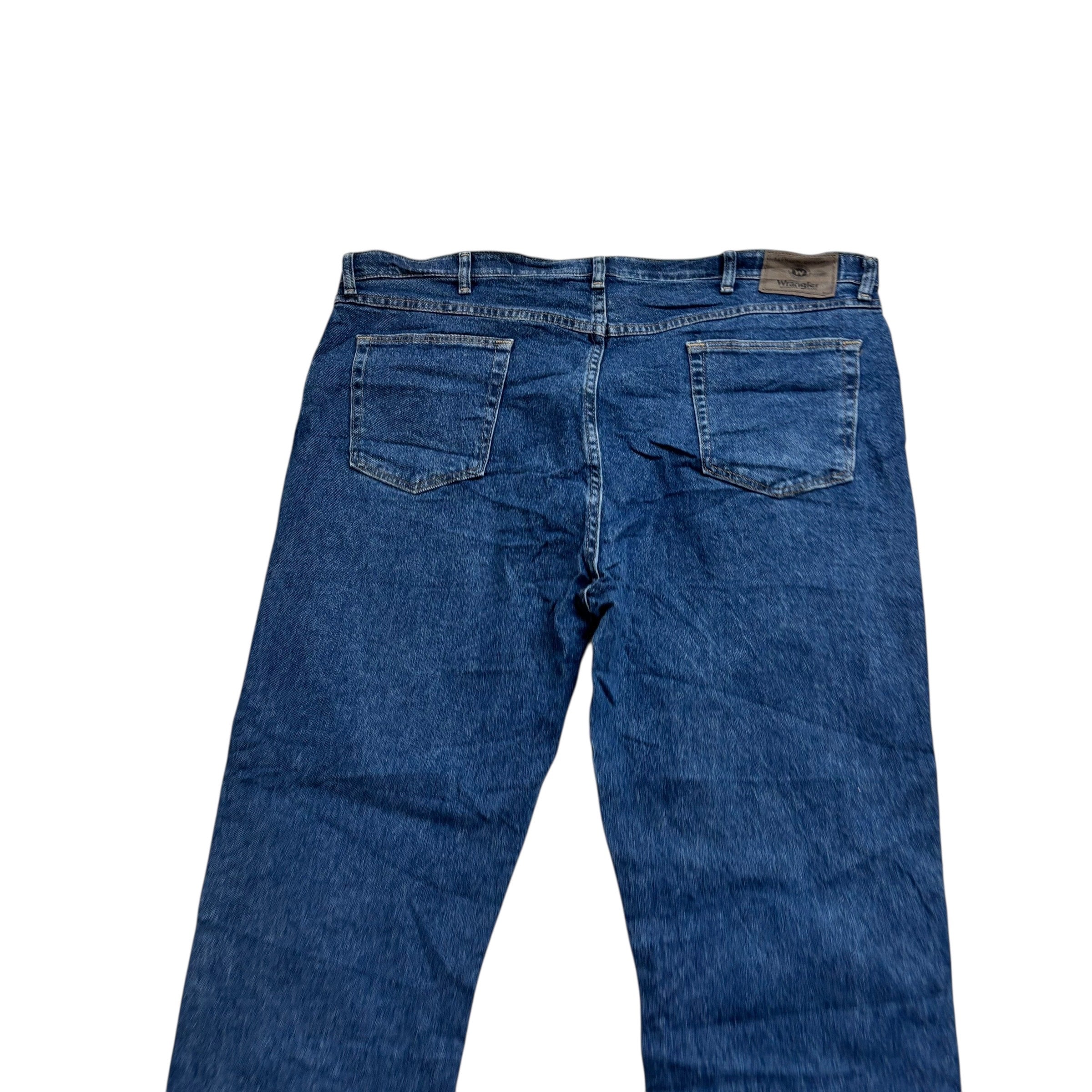 Wrangler Jeans W42 L30 Mens Mid Blue Regular Straight Fit Stretch Denim