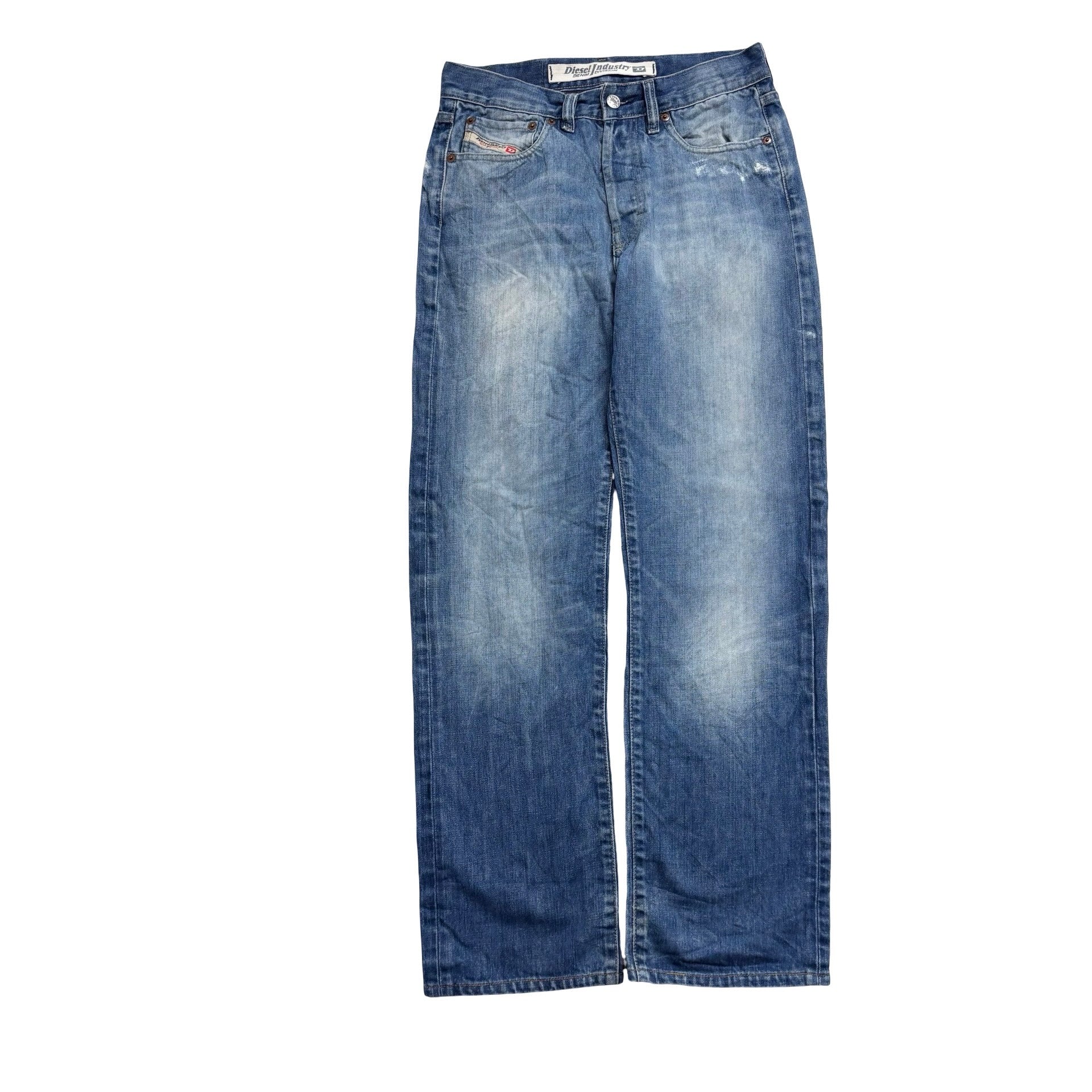 Vintage Diesel Jeans W30 L30 Mens Mid Blue Regular Straight Fit Y2K
