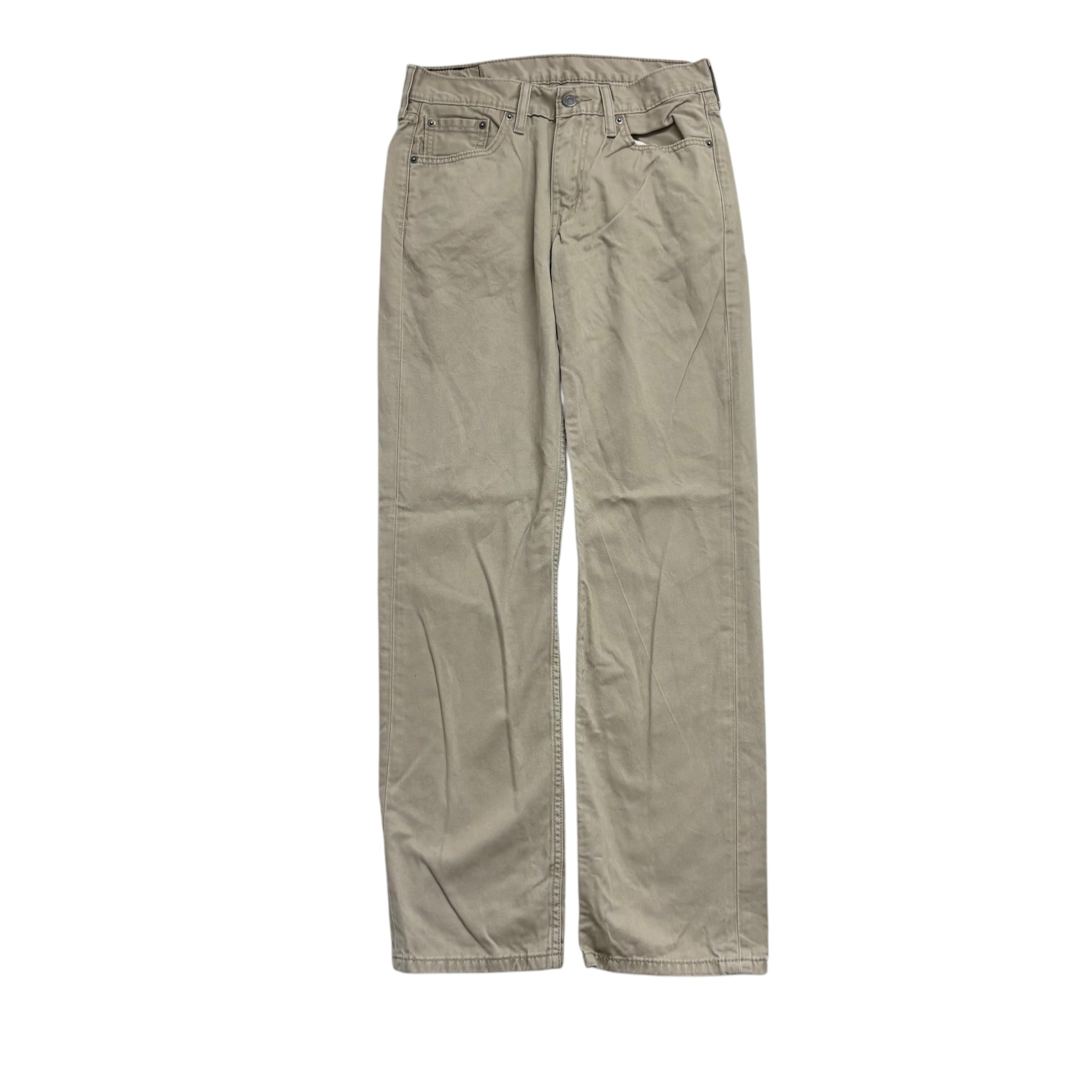 Levis 514 Chino Trousers W30 L32 Mens Beige Cream Regular Straight Pants (E)