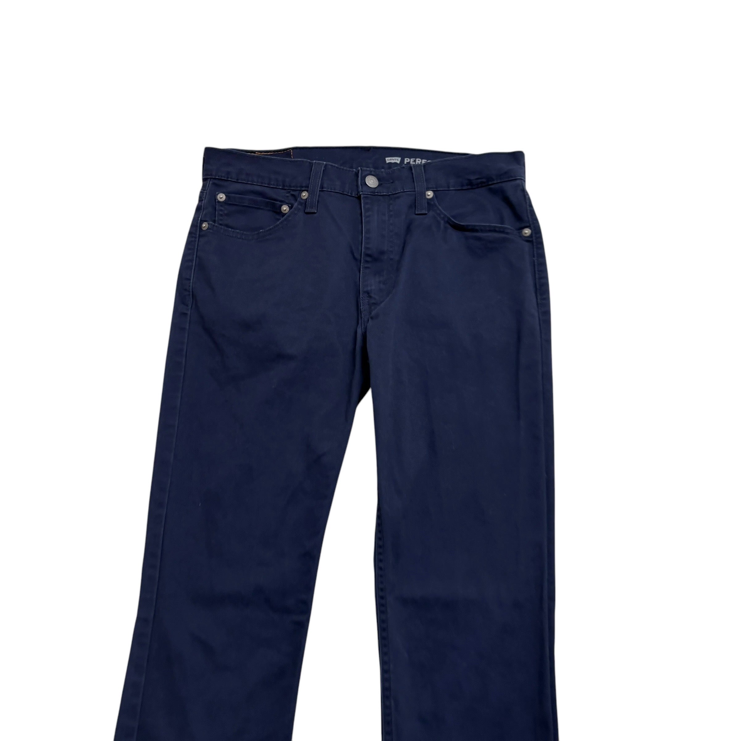 Levis 511 Trousers W32 L30 Mens Navy Blue Slim Fit Stretch Cotton Pants (E)