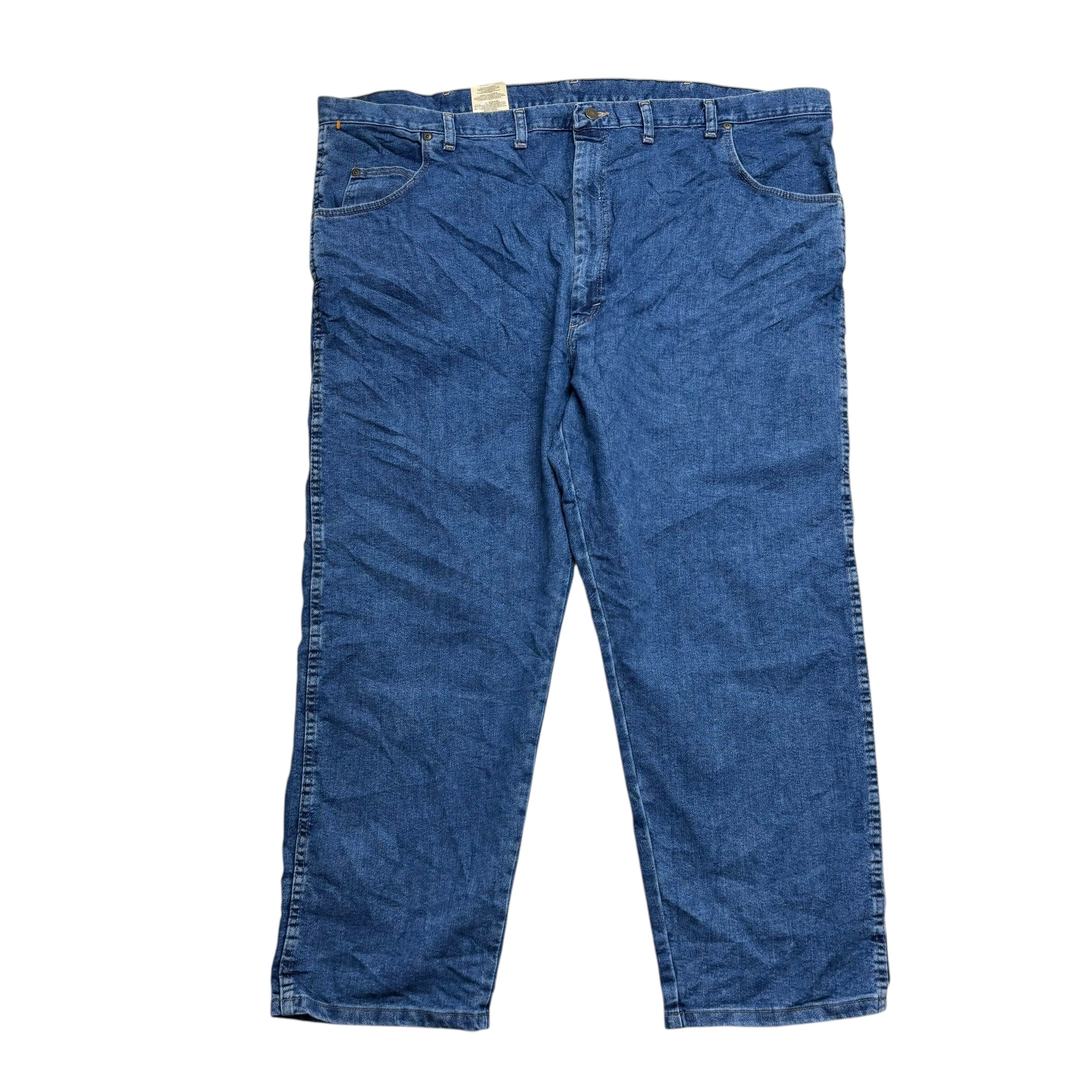 Wrangler Jeans W50 L29 Mens Mid Blue Relaxed Straight Fit Vintage Denim (E)
