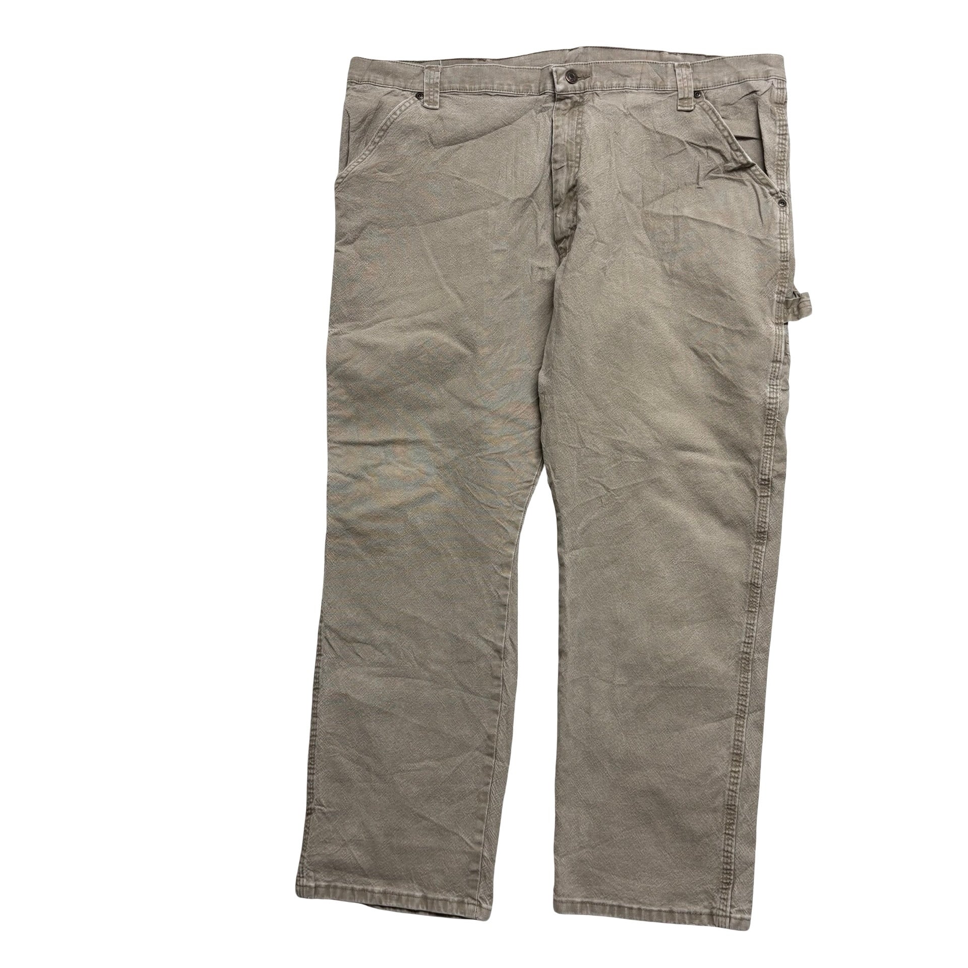 Wrangler Carpenter Trousers W42 L29 Mens Beige Baggy Relaxed Fit Stretch
