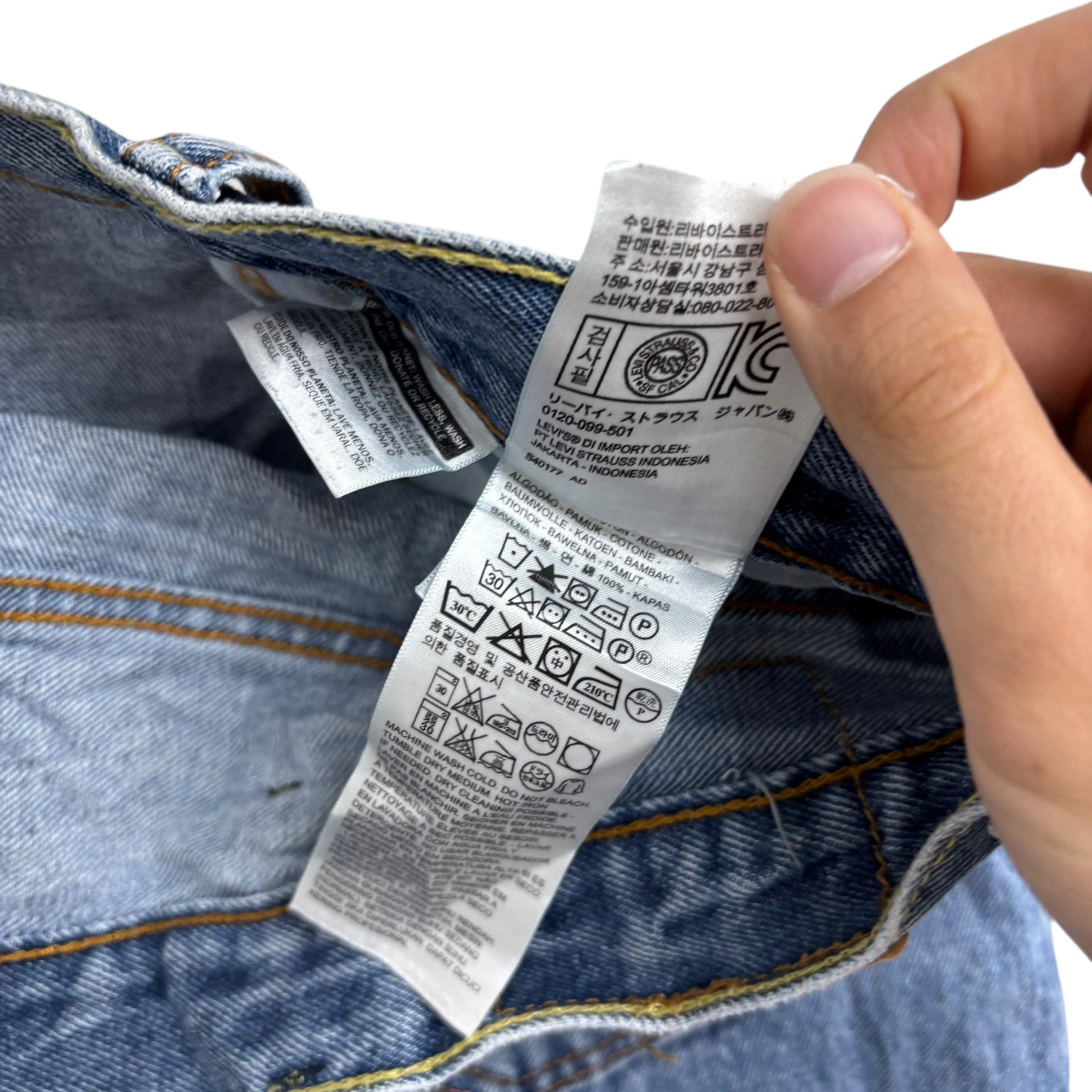 Levis 550 Jeans W44 L32 Mens Light Blue Baggy Relaxed Straight Fit Denim