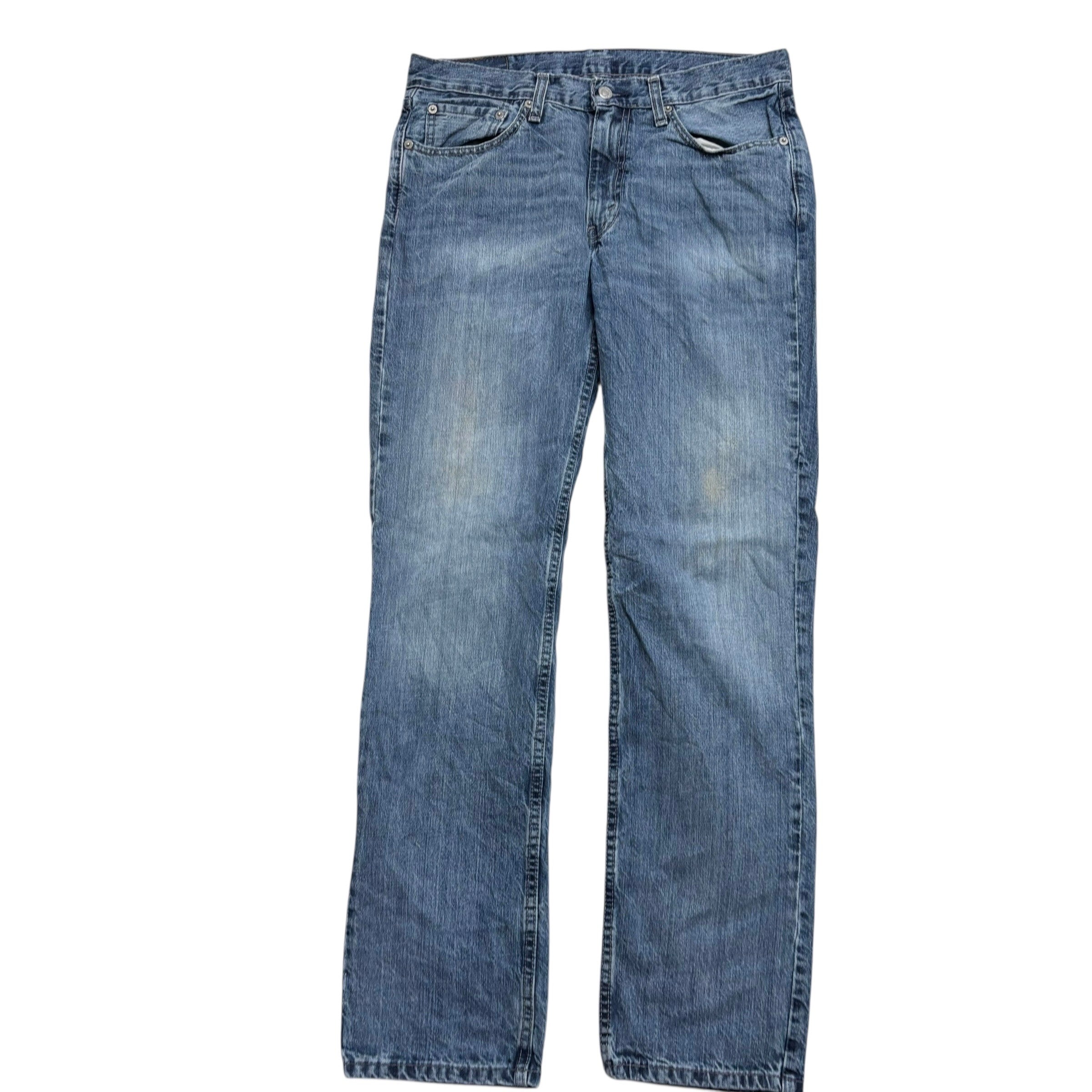 Levis 514 Jeans W32 L32 Mens Mid Blue Regular Straight Fit Denim (F)