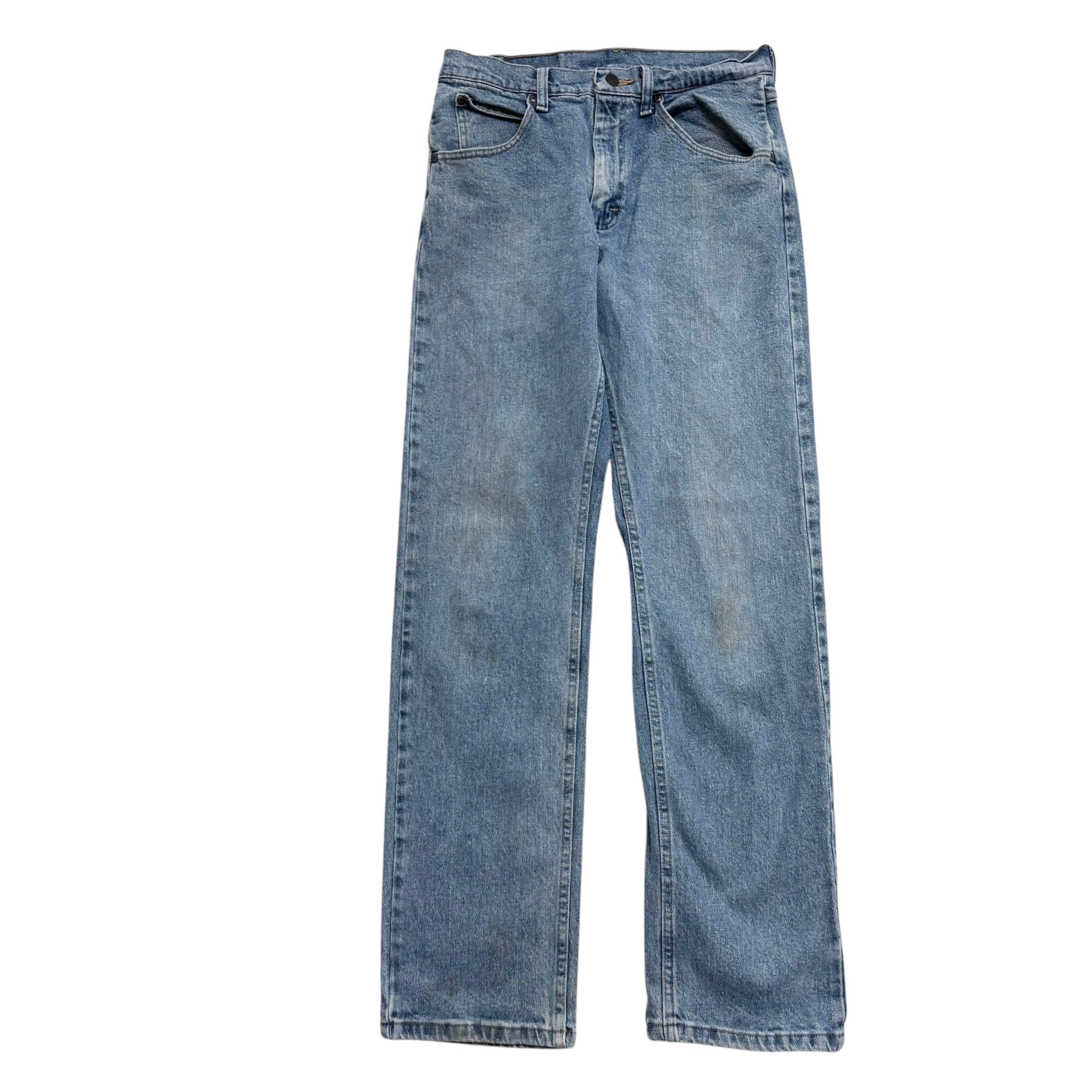 Wrangler Jeans W30 L32 Mens Light Blue Regular Straight Fit Stretch Denim (F)