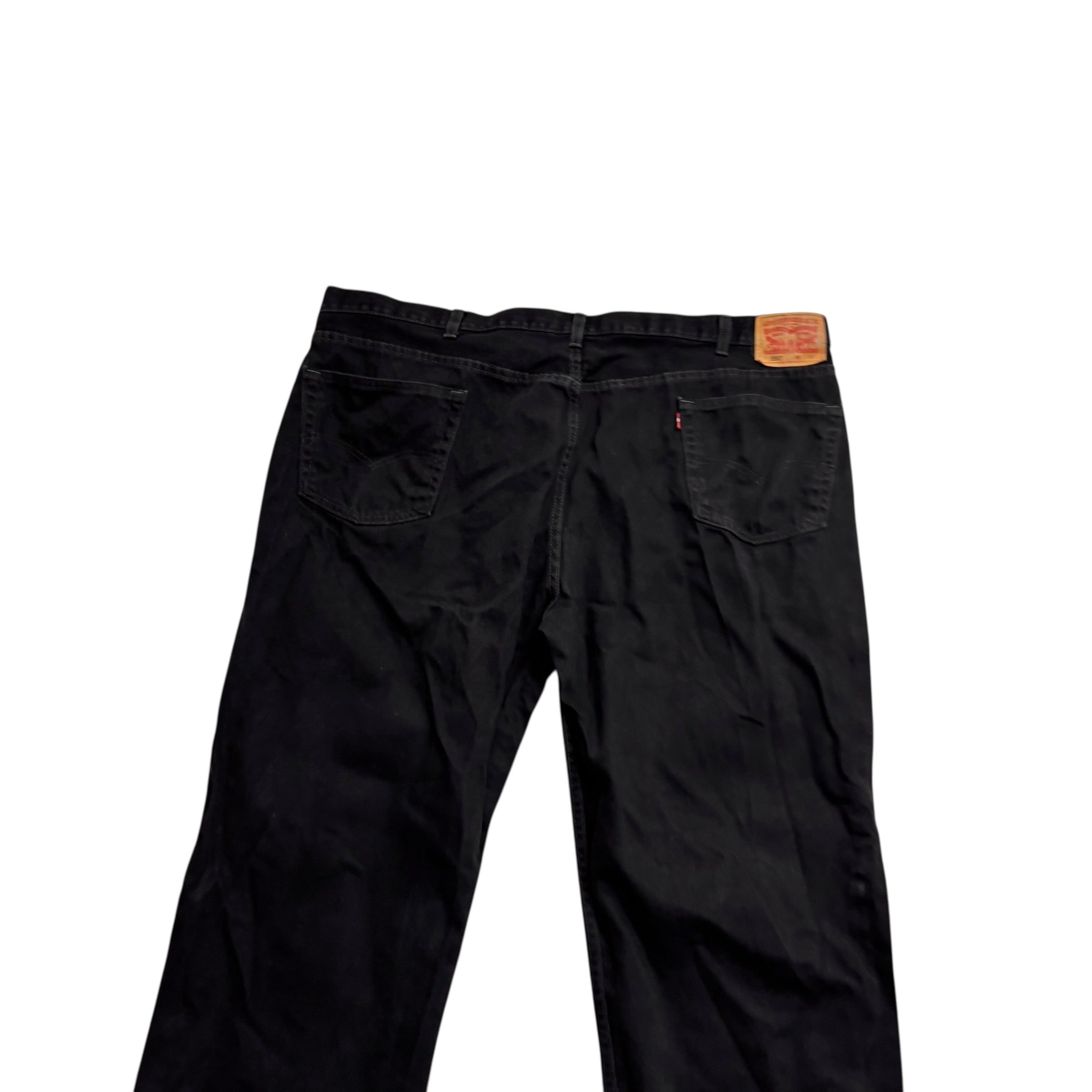 Levis 550 Jeans W48 L30 Mens Black Baggy Relaxed Straight Fit Denim (E)
