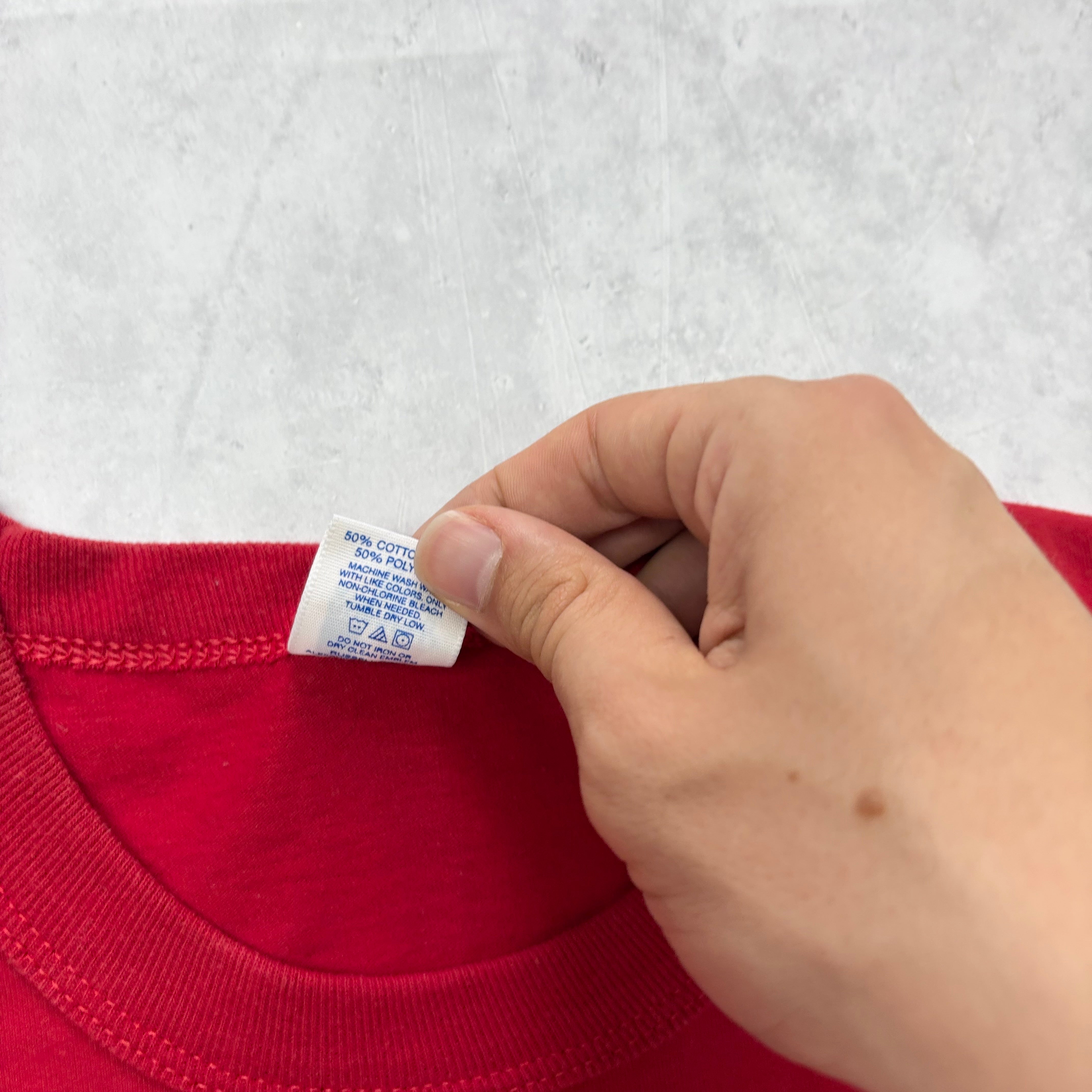 Vintage T Shirt Mens XL Red Single Stitch Graphic Print 90s Baseball