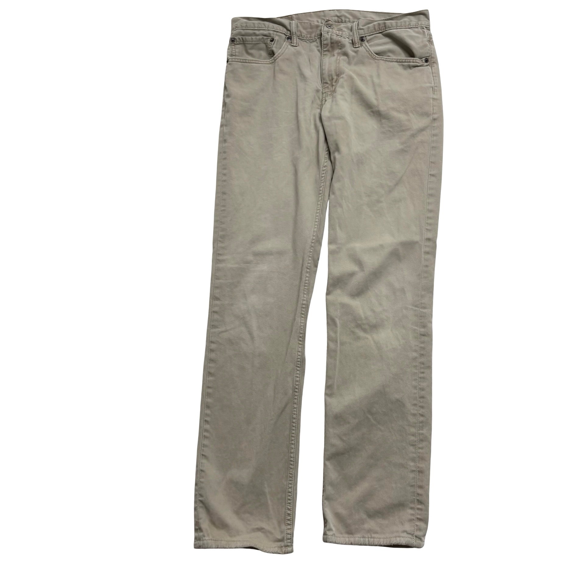 Levis 511 Trousers W34 L34 Mens Beige Slim Fit Cotton Pants