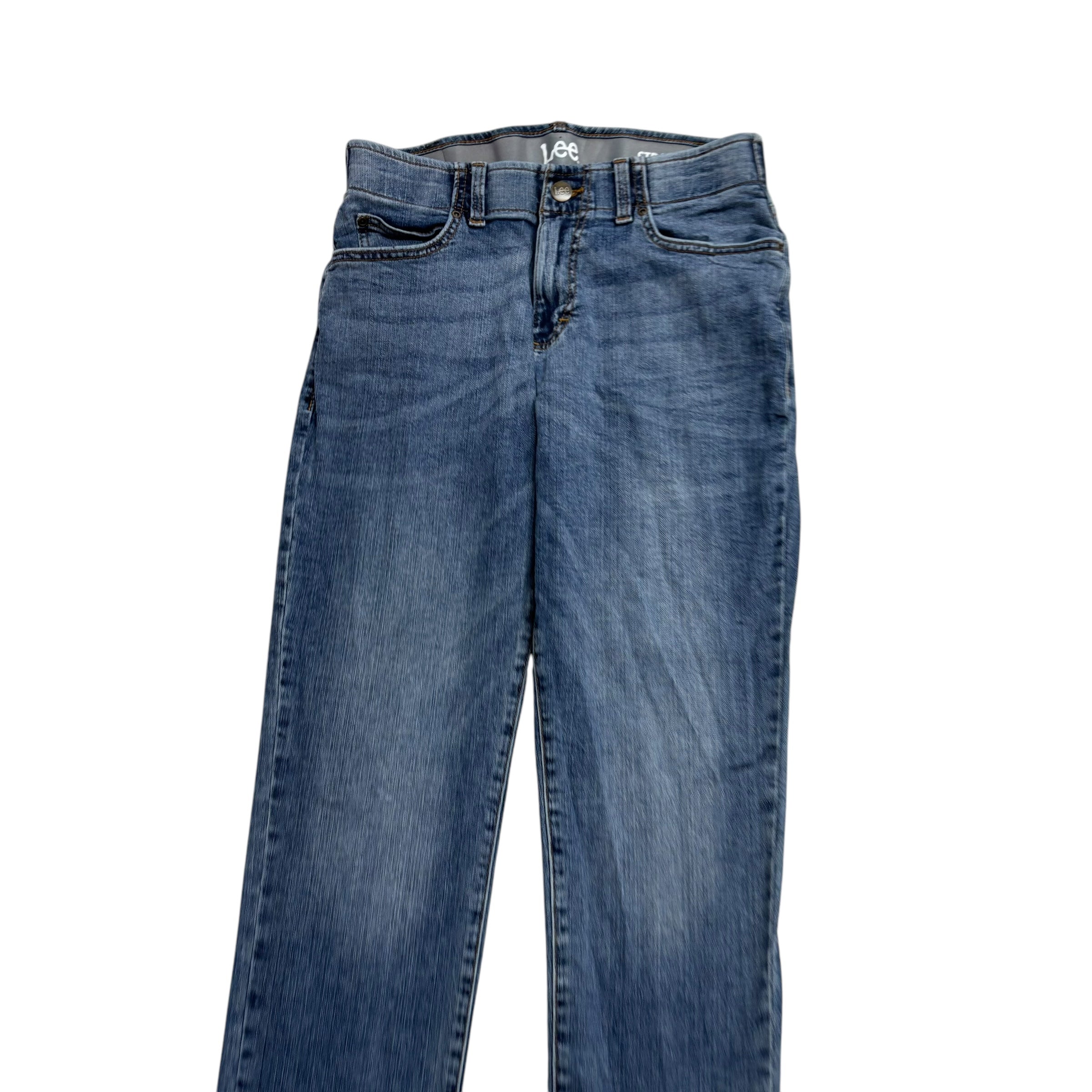 Lee Jeans W30 L32 Mens Mid Blue Regular Tapered Fit Stretch Denim (E)