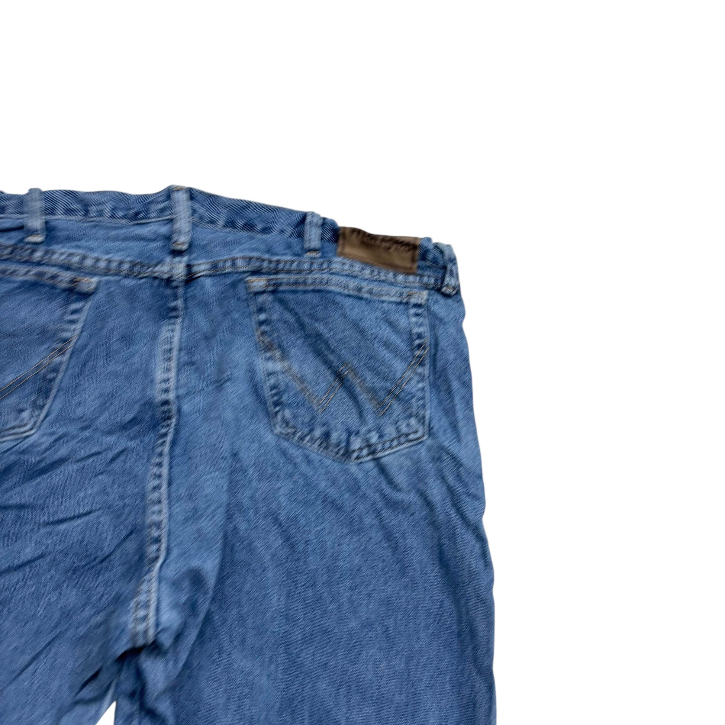 Wrangler Jeans W40 L34 Mens Mid Blue Relaxed Straight Fit Vintage Denim
