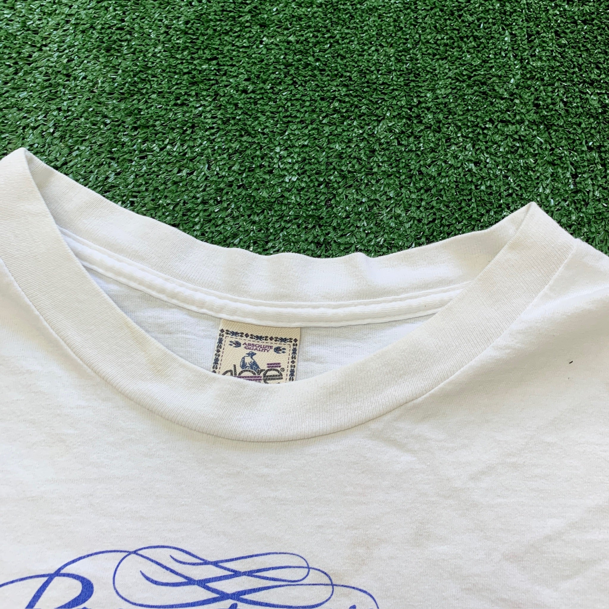 Vintage T Shirt Mens XXL White Single Stitch Graphic Print 90s USA