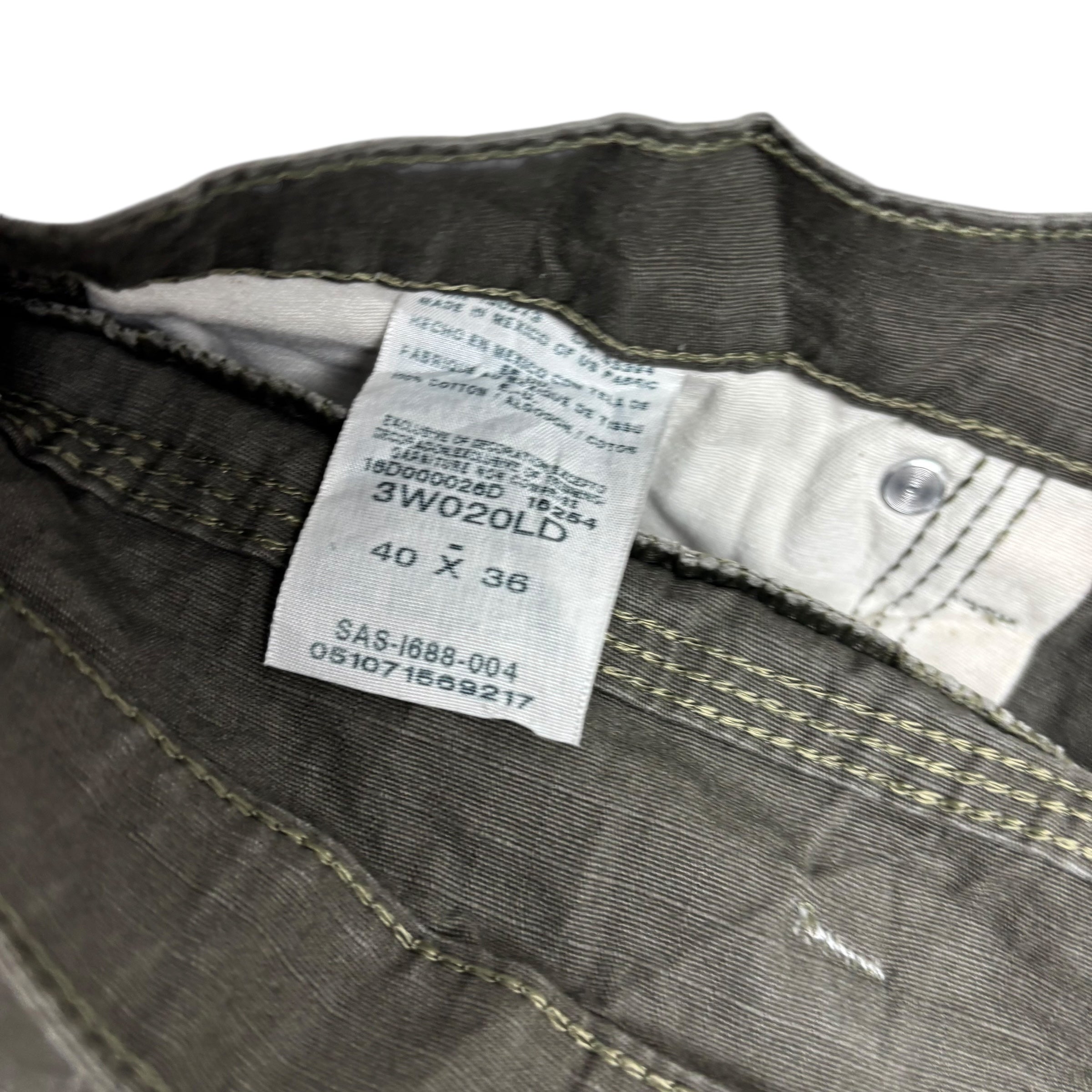 Wrangler Carpenter Trousers W40 L36 Mens Green Relaxed Baggy Fit Pants (E)