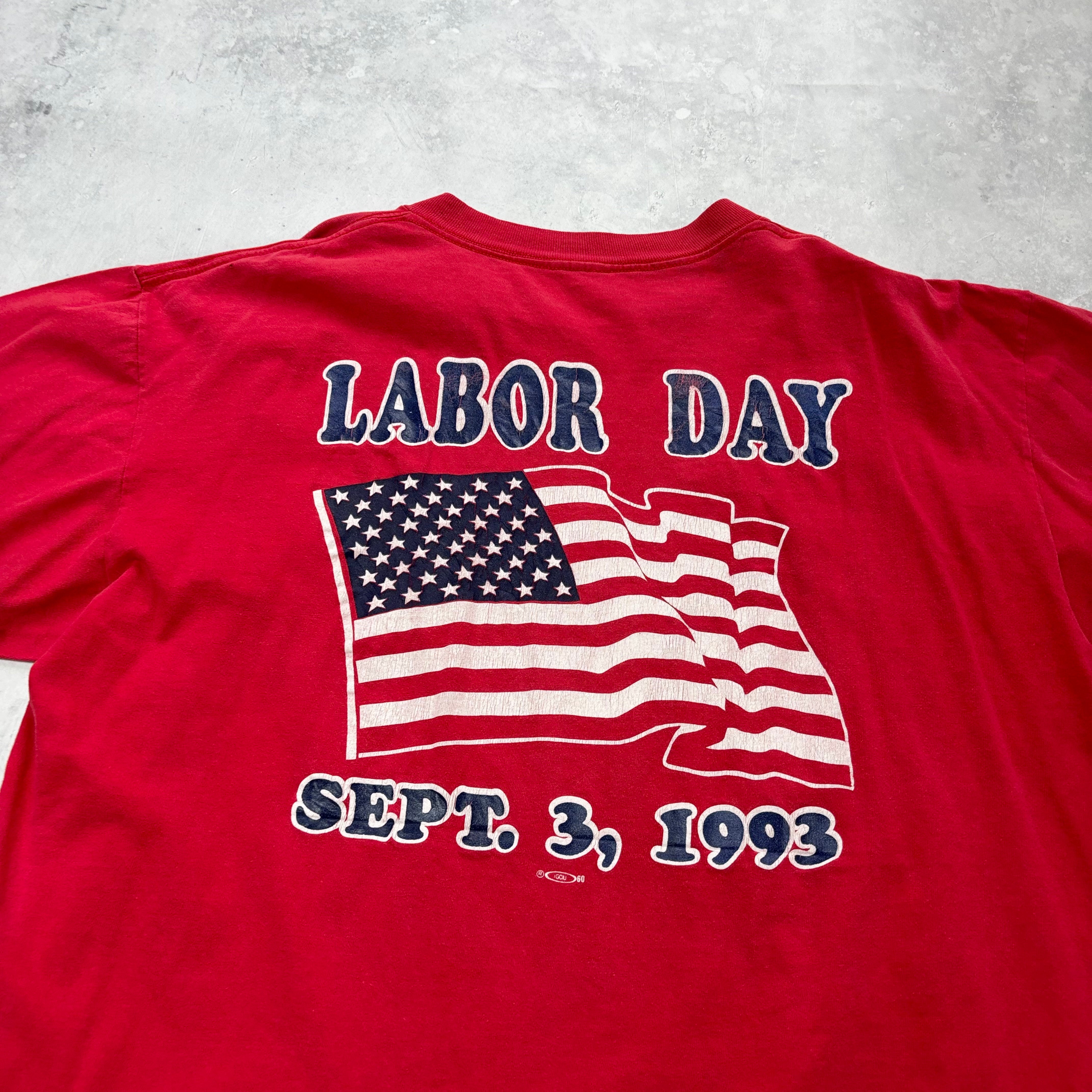 Vintage T Shirt Mens XL Red Single Stitch Graphic Print 90s Union USA