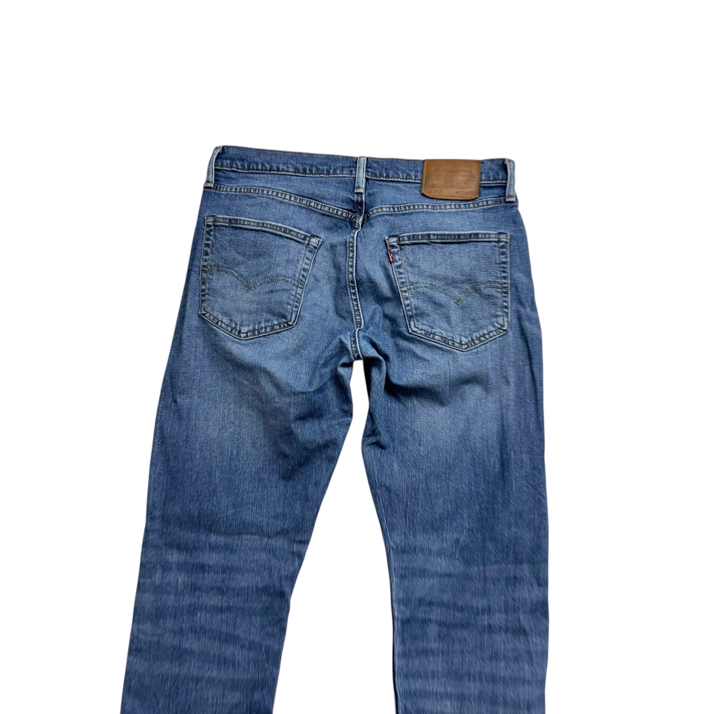 Levis 512 Jeans W33 L32 Mens Mid Blue Slim Tapered Fit Stretch Premium Denim