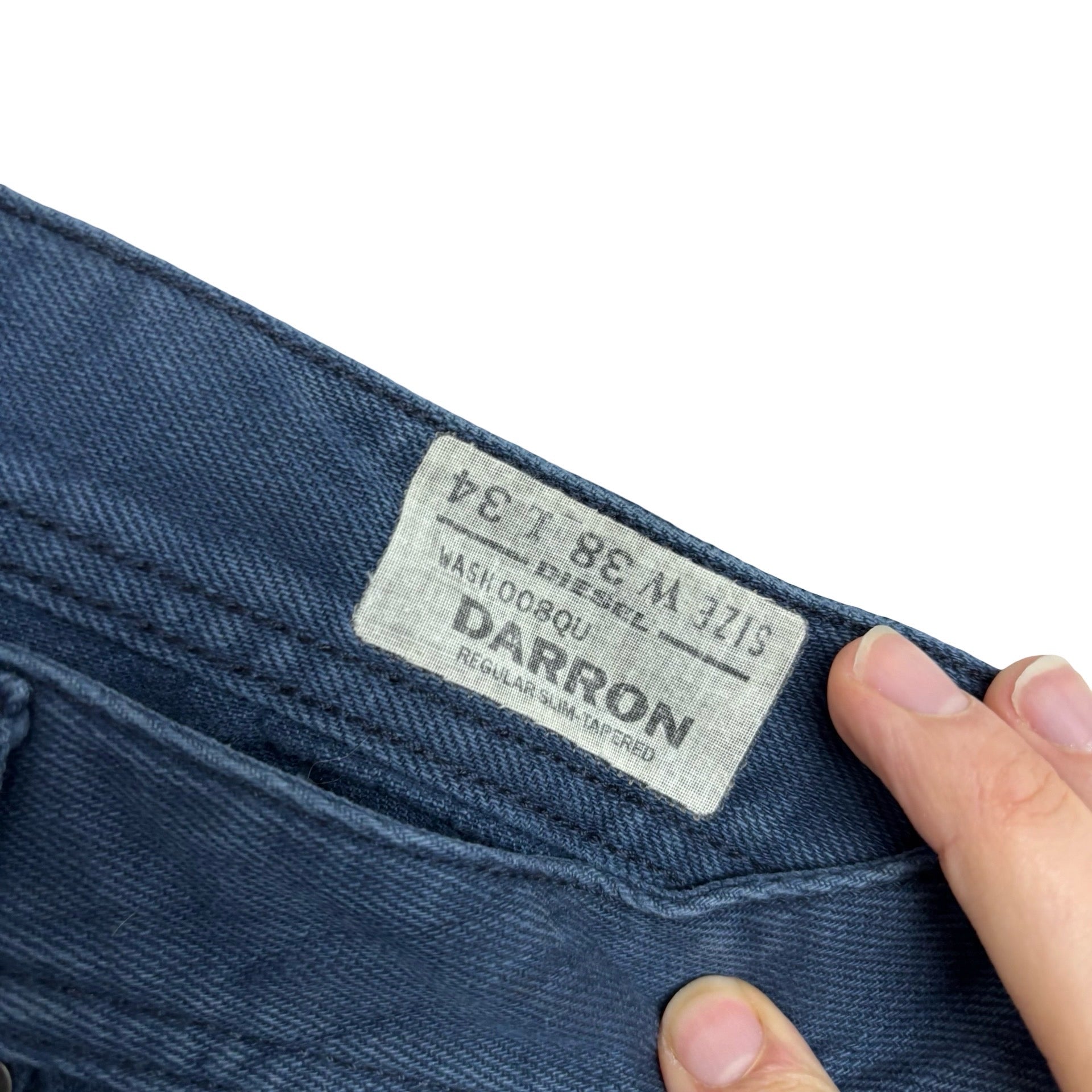 Diesel Darron Jeans W38 L32 Mens Navy Blue Slim Tapered Fit Denim