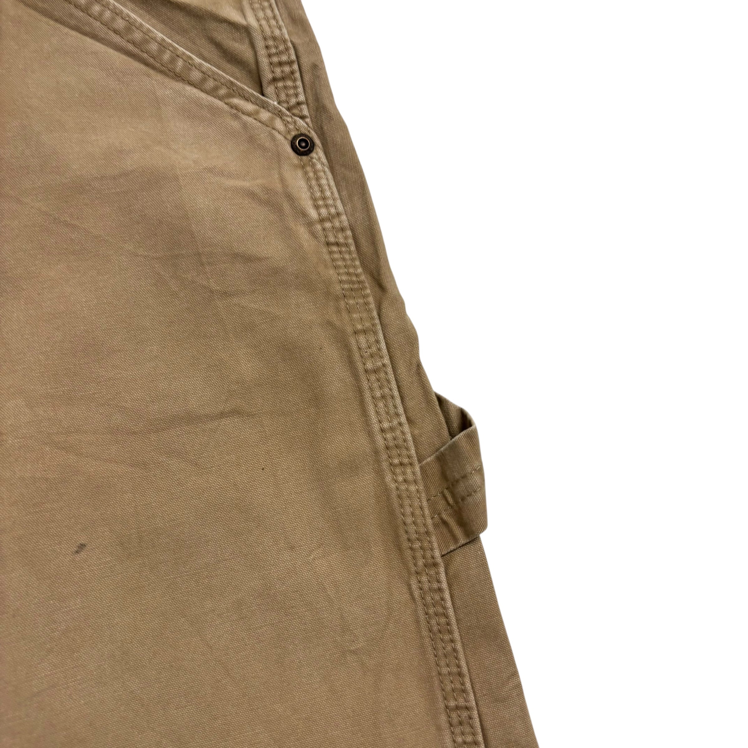 Wrangler Carpenter Pants W34 L34 Mens Brown Tan Baggy Relaxed Straight Fit