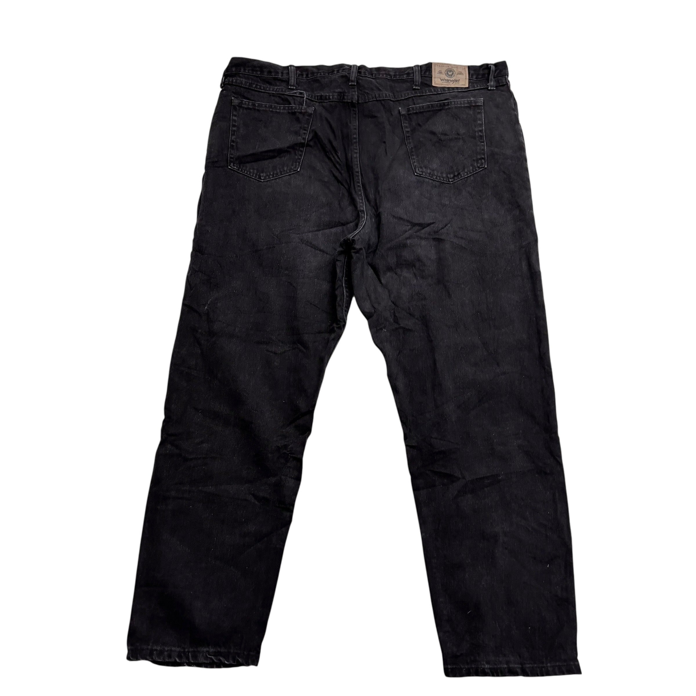 Wrangler Jeans W46 L32 Mens Black Relaxed Straight Fit Baggy Denim (E)