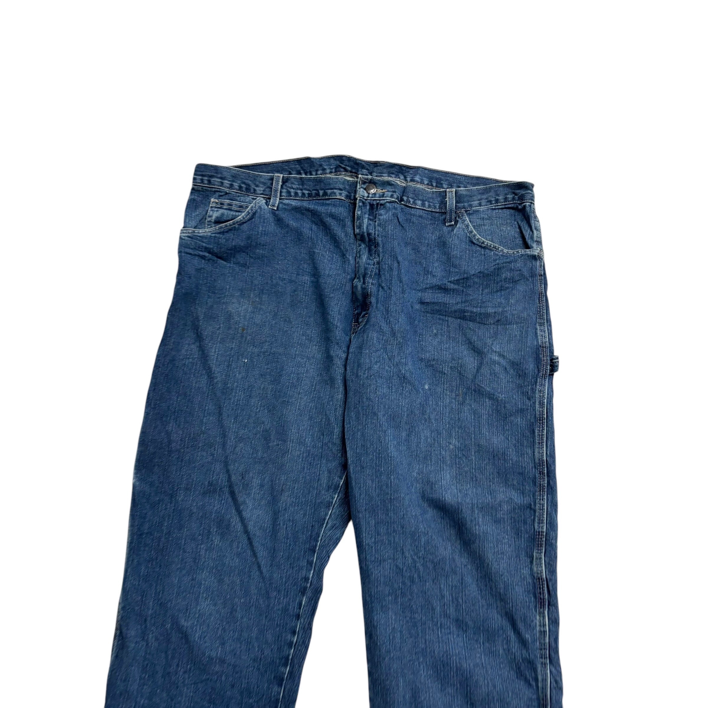 Dickies Carpenter Jeans W42 L32 Mens Mid Blue Relaxed Straight Fit Pants