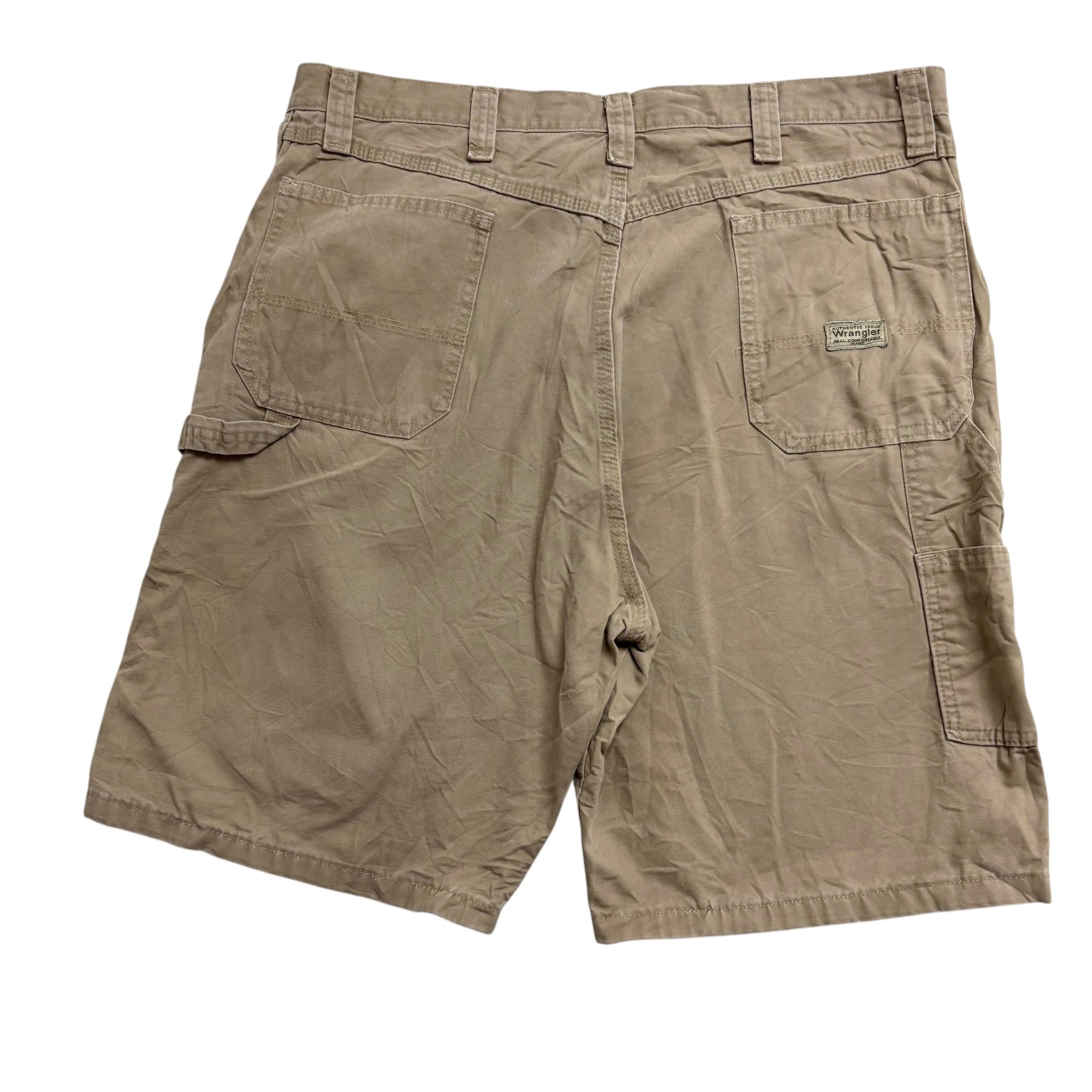 Wrangler Baggy Jorts W38 Mens Beige Canvas Shorts Relaxed Fit Carpenter
