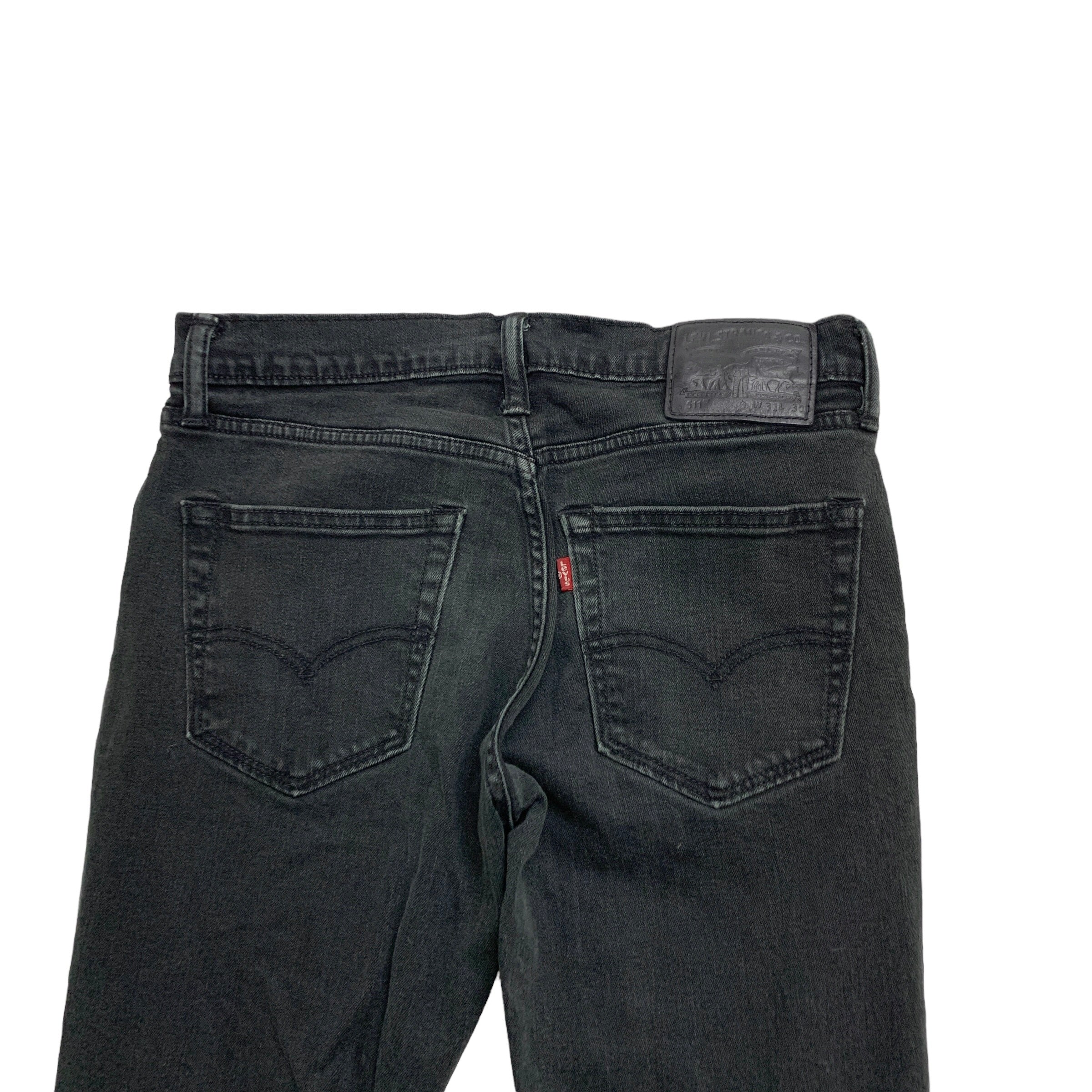 Levis 511 Jeans W30 L29 Mens Black Slim Fit Stretch Denim