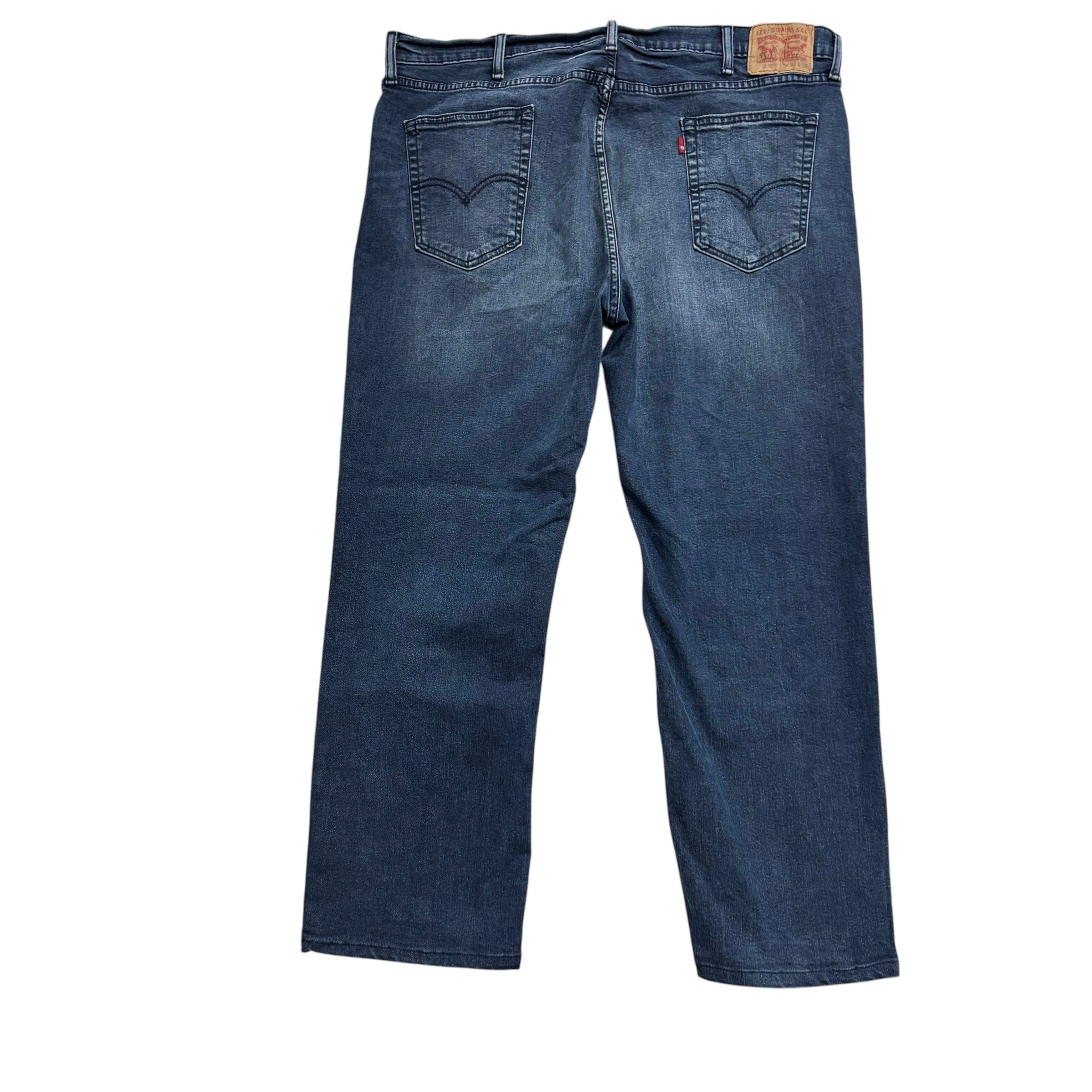 Levis 559 Jeans W42 L29 Mens Navy Blue Relaxed Straight Fit Stretch Denim (E)