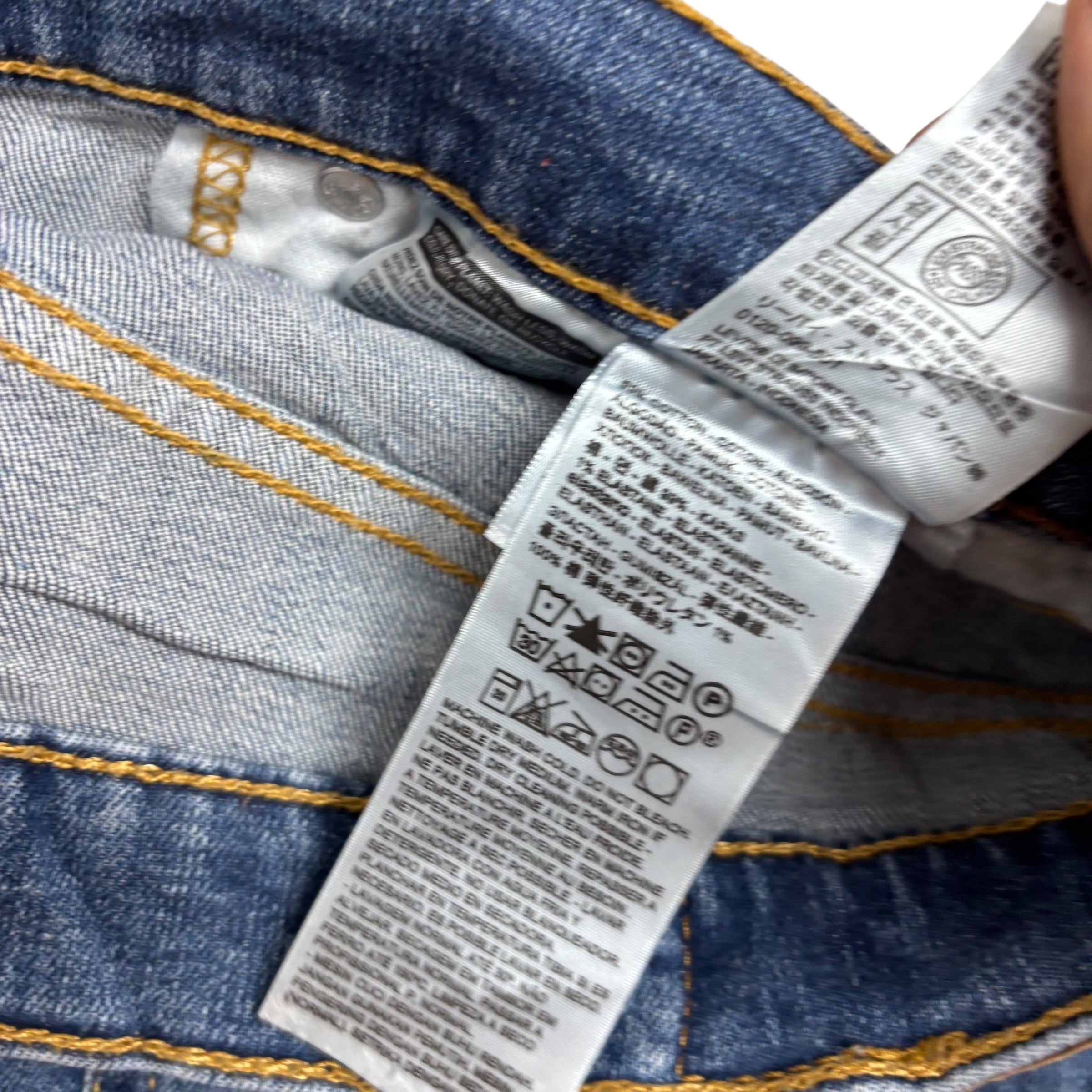 Levis 531 Jeans W38 L32 Mens Mid Blue Tapered Skinny Fit Stretch Denim