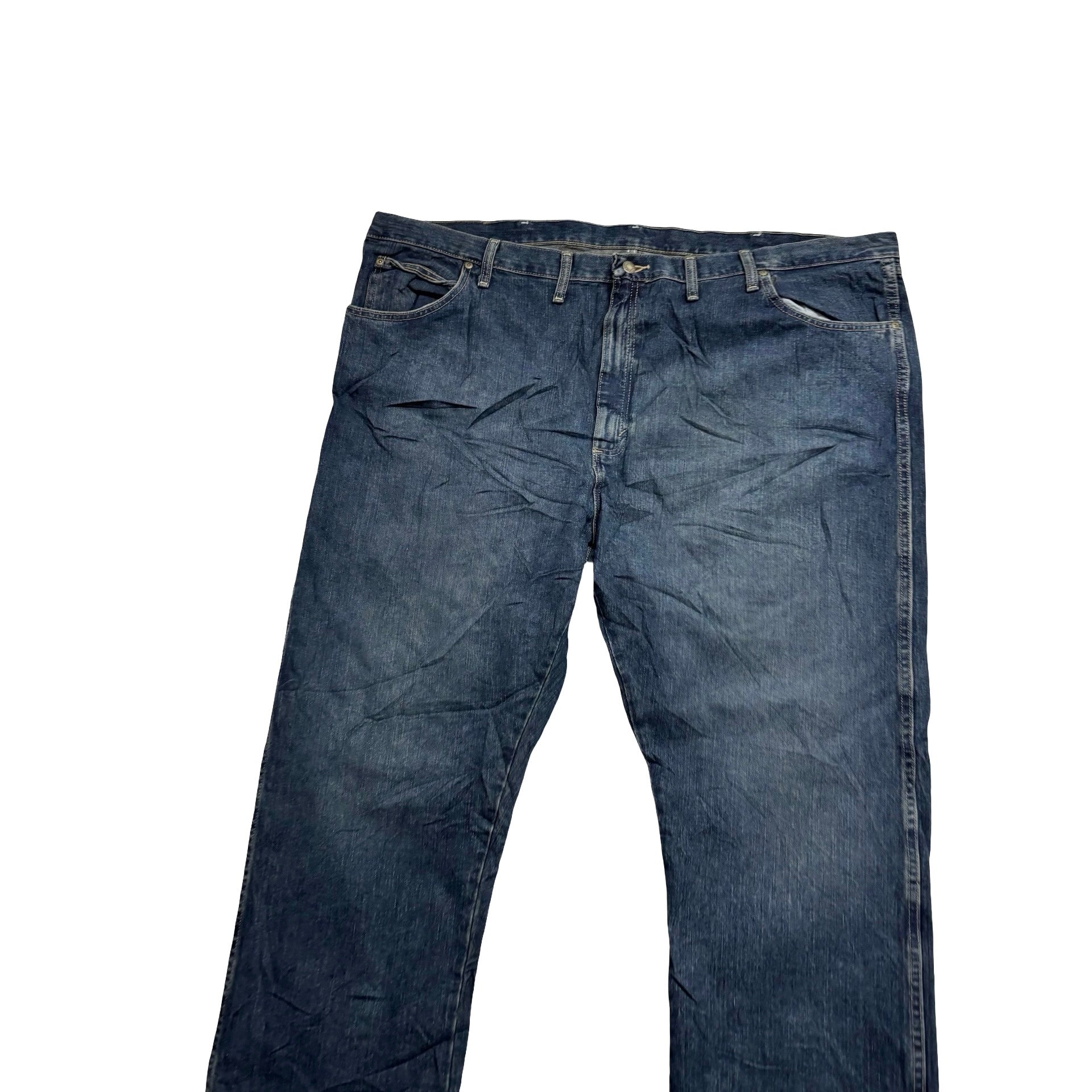 Wrangler Jeans W50 L32 Mens Dark Blue Regular Straight Fit Vintage Denim (E)