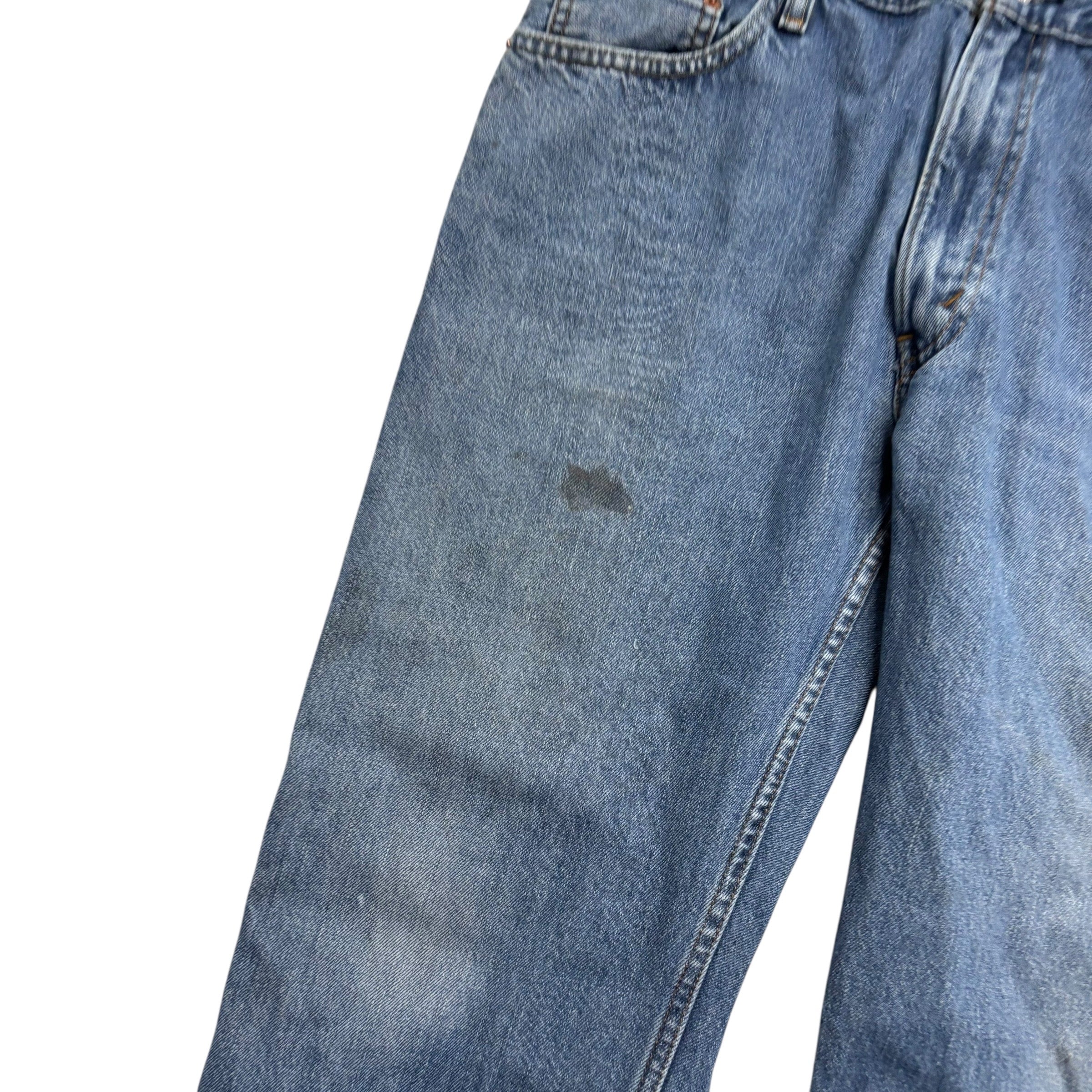 Levis 505 Jeans W36 L30 Mens Mid Blue Regular Straight Fit Vintage Denim (F)