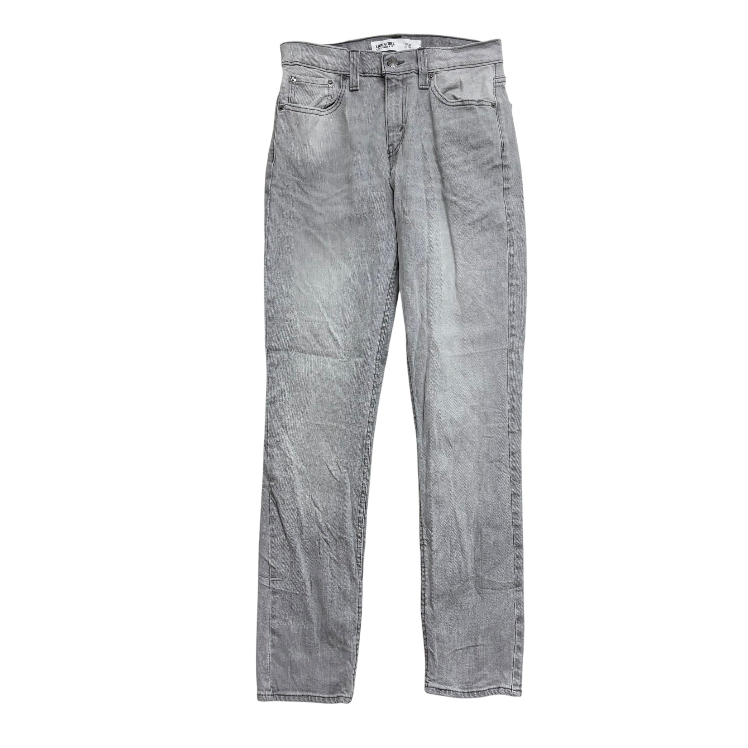 Levis Signature Jeans W30 L32 Mens Grey Slim Fit Stretch Denim (E)