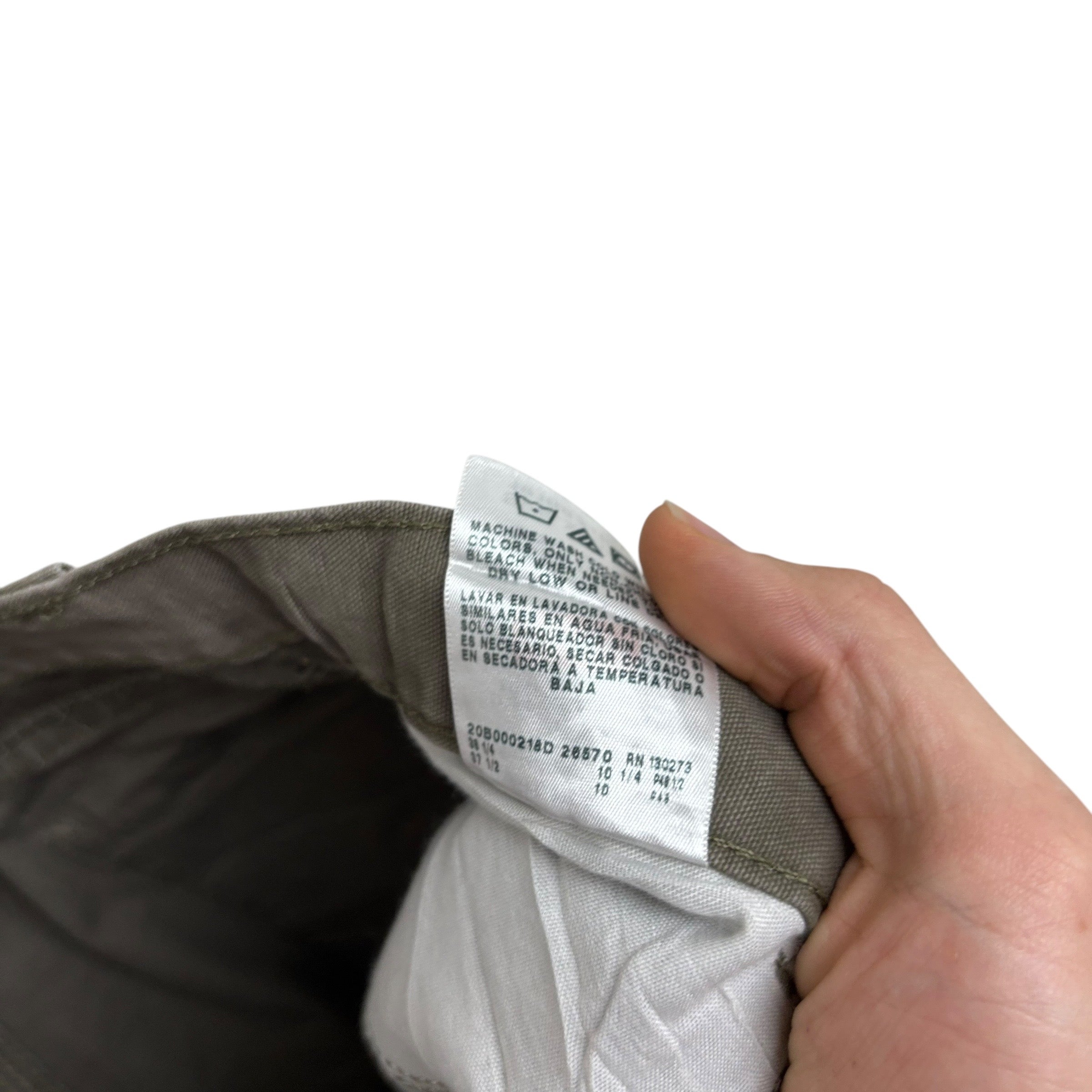 Wrangler Baggy Jorts W36 Mens Olive Green Denim Shorts Relaxed Carpenter (E)