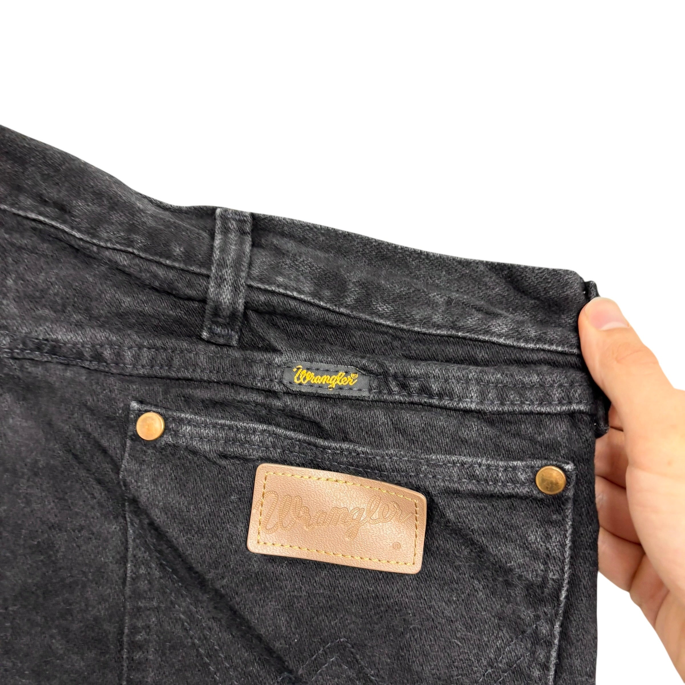 Wrangler Jeans Cowboy Cut W42 L36 Mens Black 31MWZ Relaxed Fit Made In USA (E)