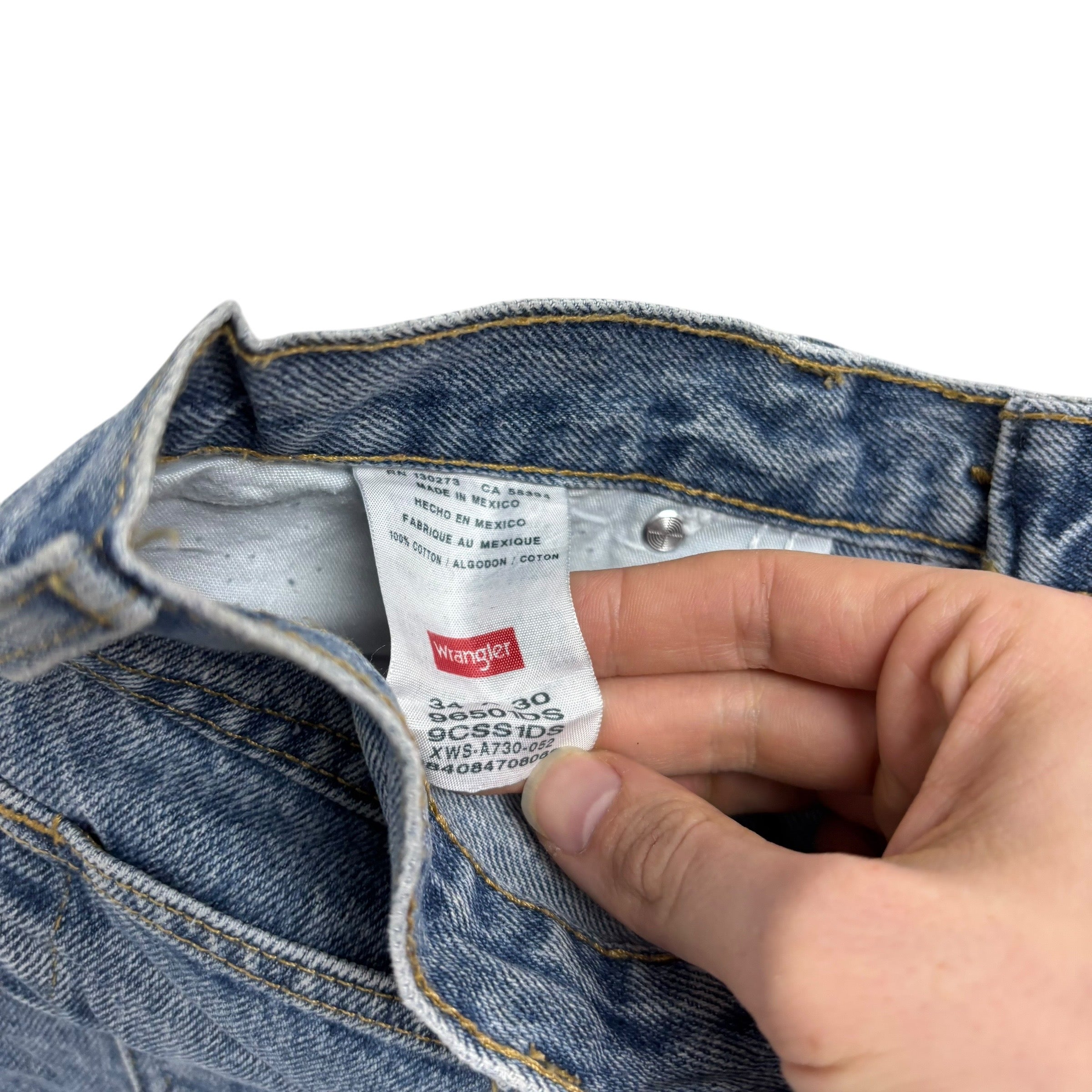Wrangler Jeans W34 L30 Mens Light Blue Regular Straight Fit Denim (E)