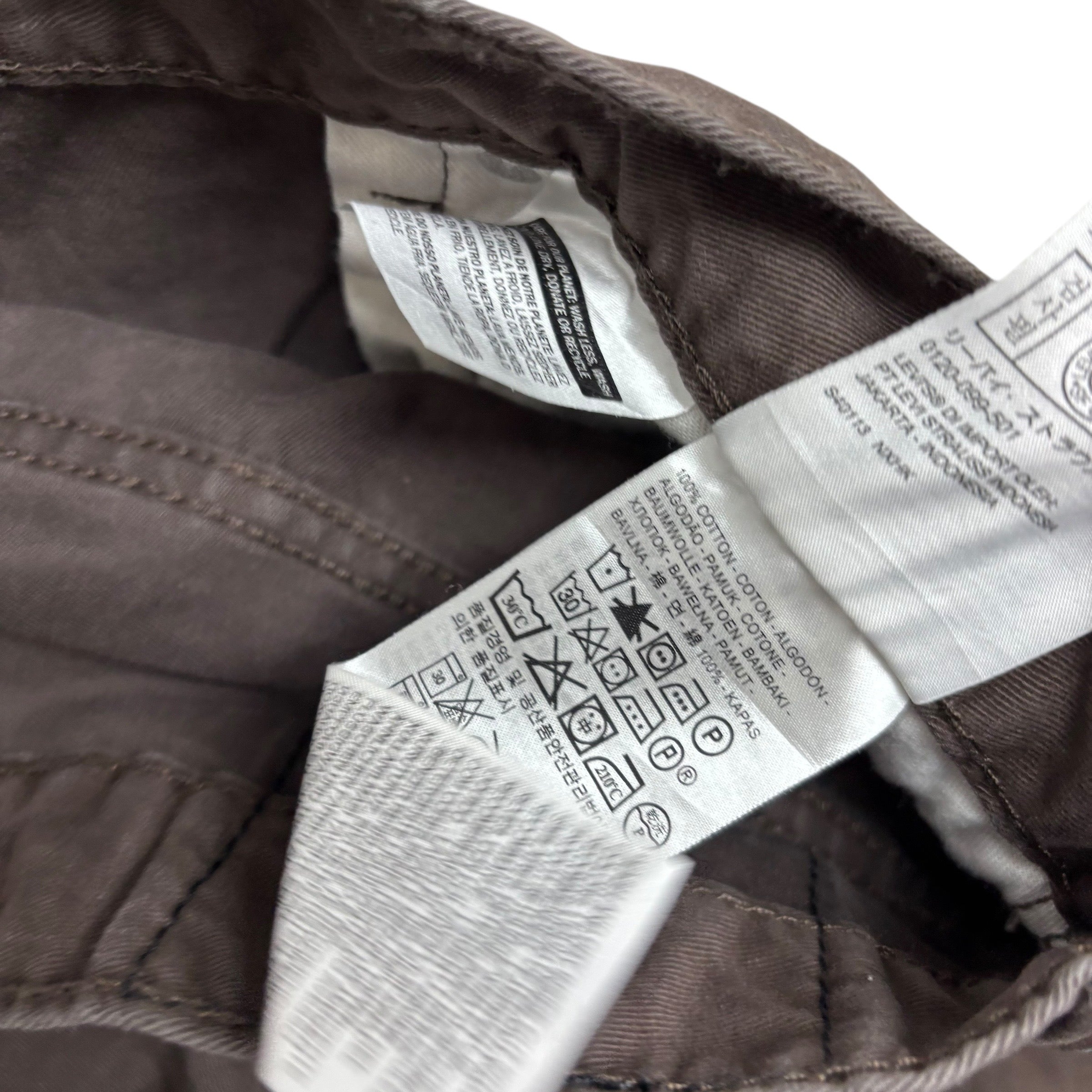 Levis 514 Trousers W34 L32 Mens Brown Regular Straight Fit Cotton Pants (E)