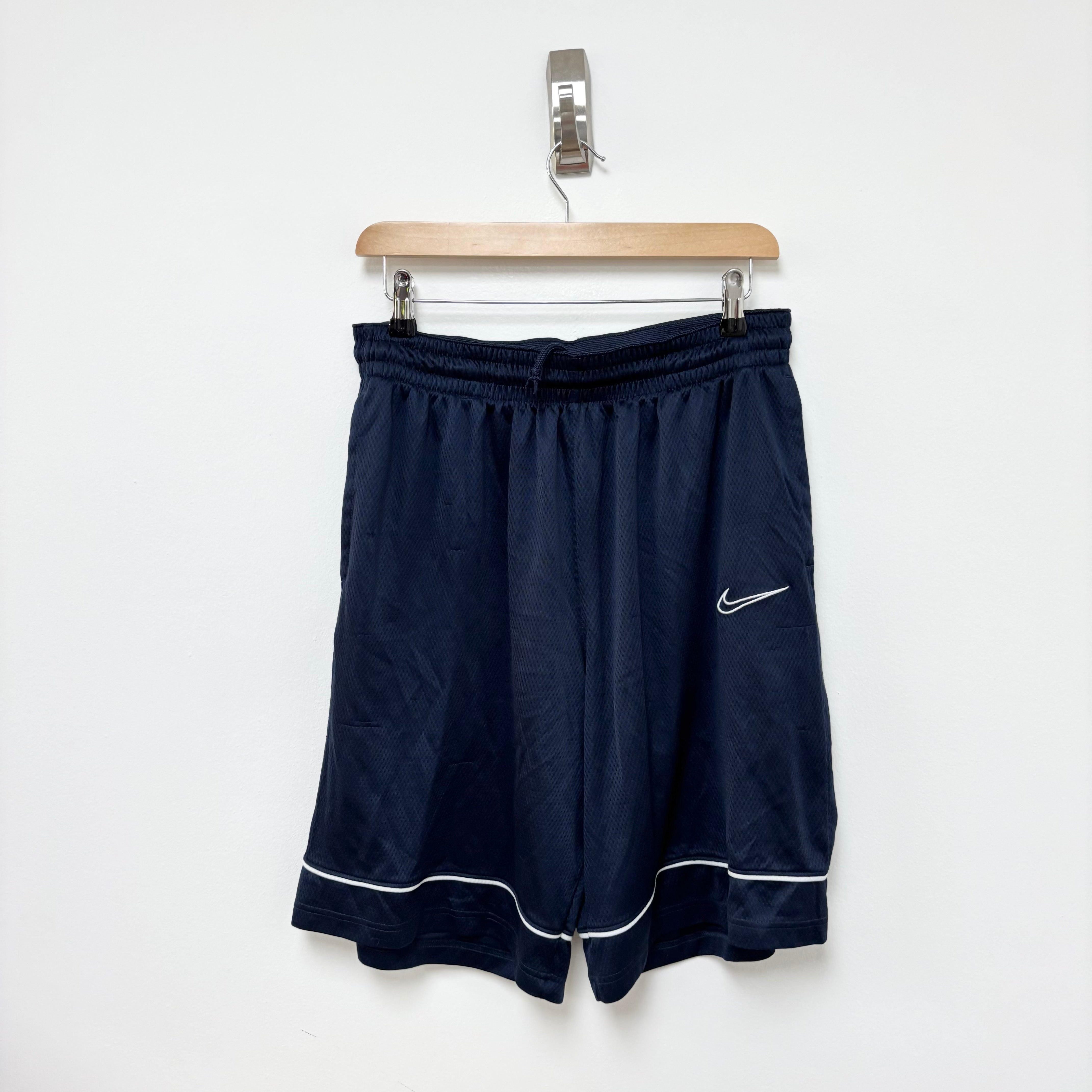 Nike Shorts Mens XL Navy Blue Dri Fit Running Sports Gym Athletic Pockets (F)