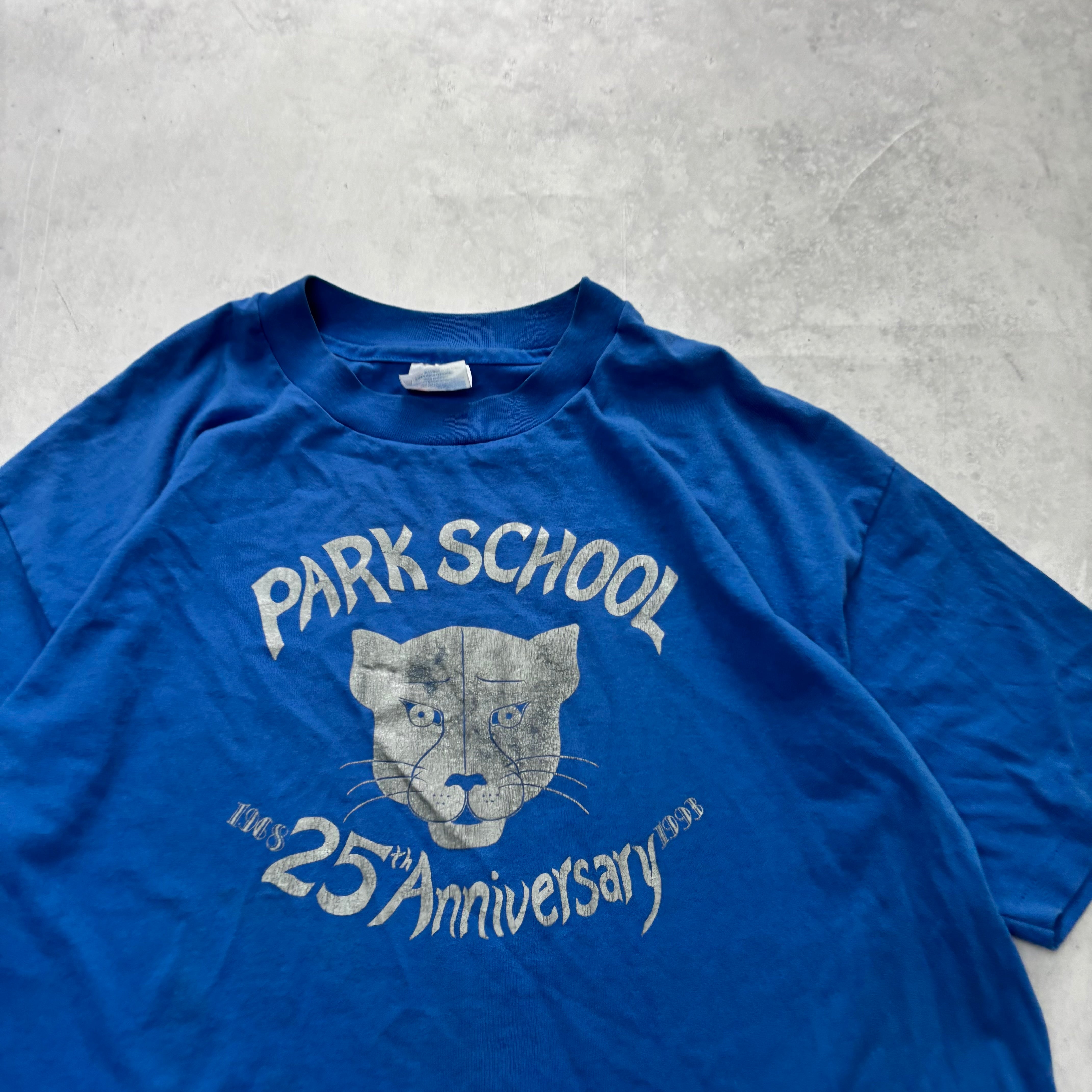 Vintage T Shirt Mens XL Blue Single Stitch Graphic Print 90s USA (E)