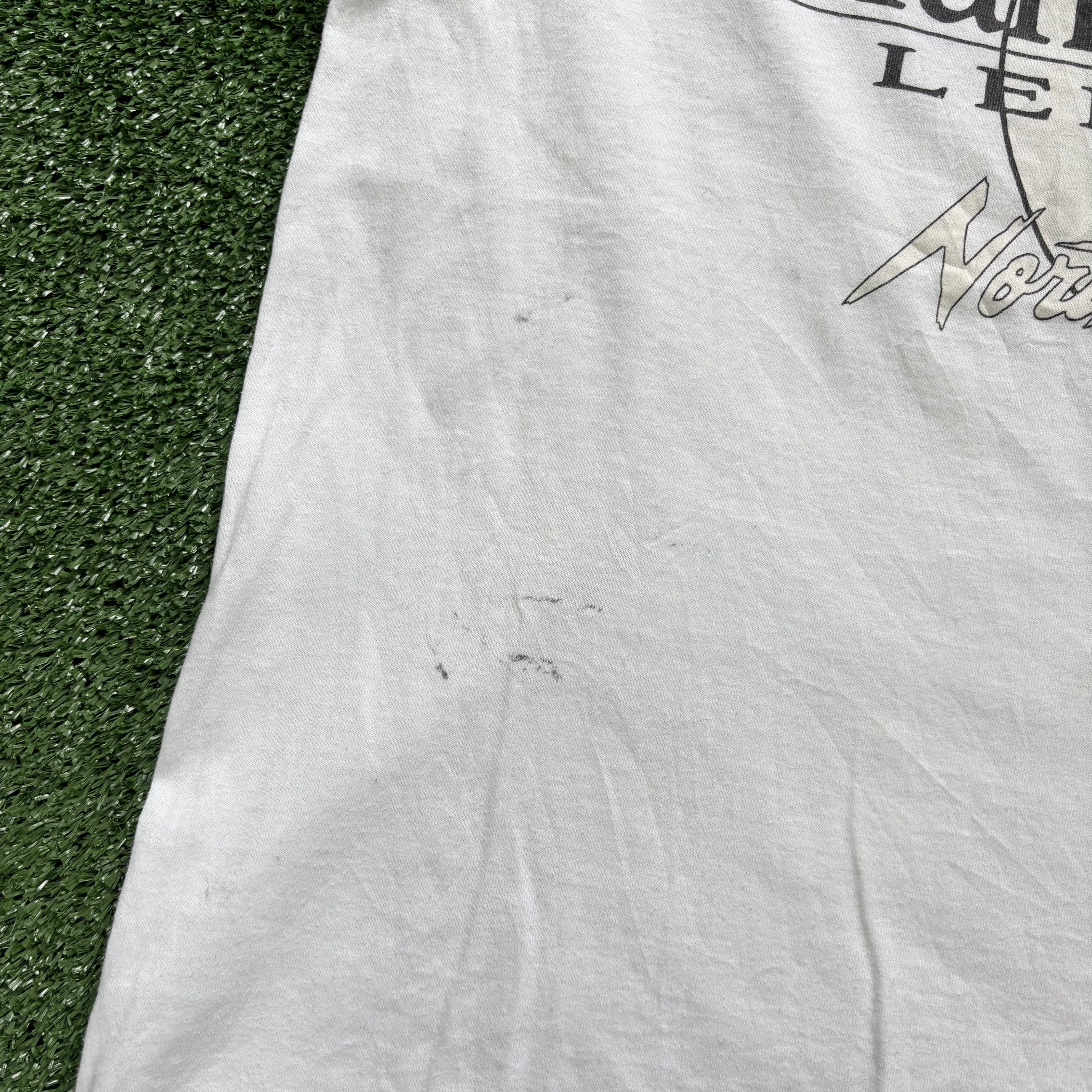 Vintage T Shirt Mens XL White Single Stitch Graphic Print 90s USA (F)