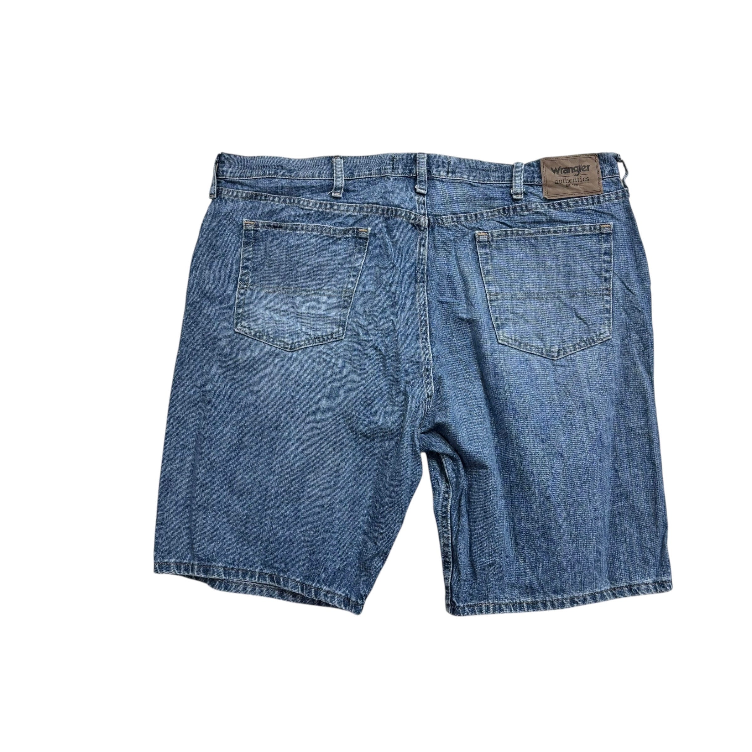 Wrangler Jorts W40 Mens Denim Shorts Mid Blue Regular Fit (E)