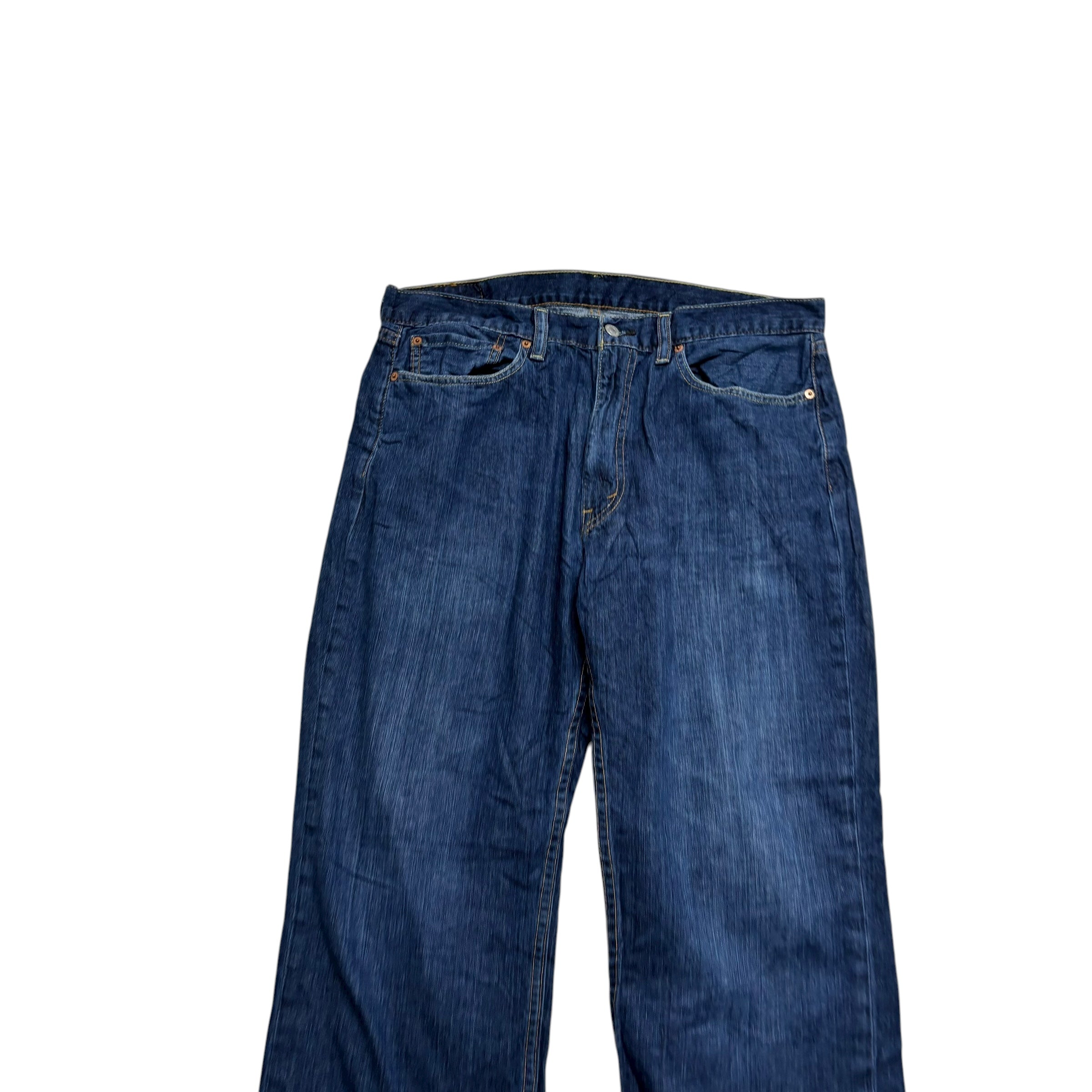 Levis 514 Jeans W36 L30 Mens Dark Blue Regular Straight Fit Denim (F)