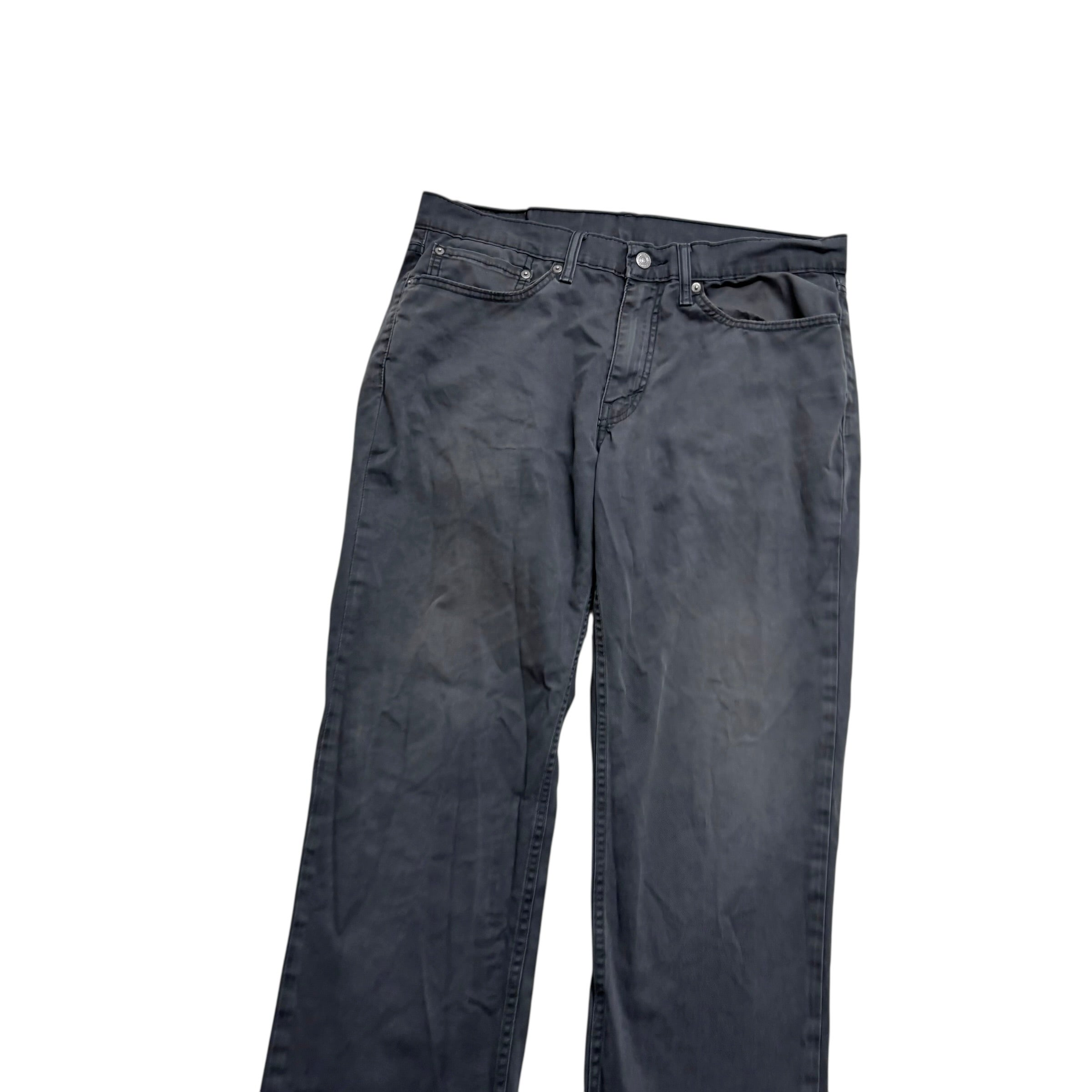 Levis 514 Trousers W34 L30 Mens Grey Regular Straight Fit Stretch Pants