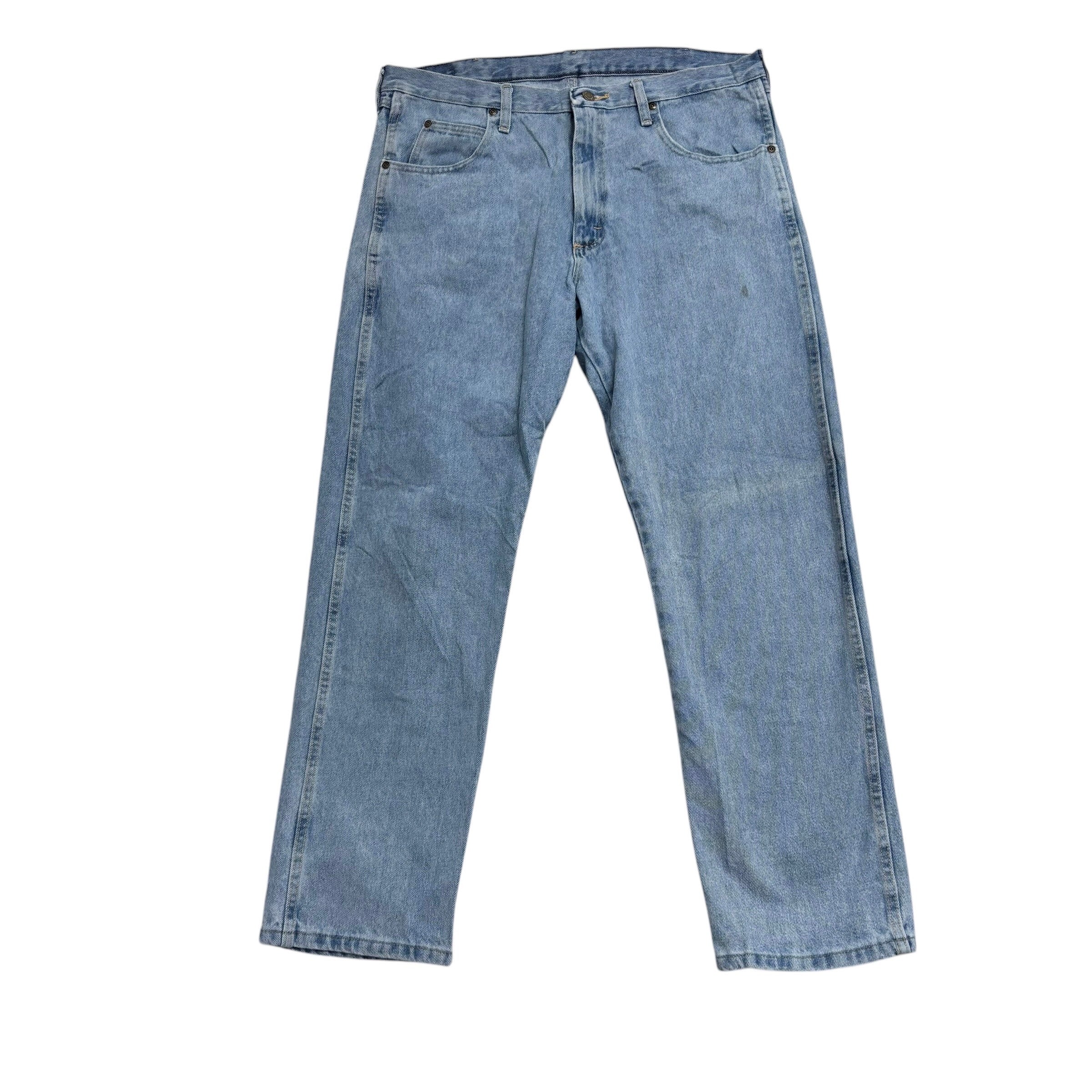 Wrangler Jeans W36 L32 Mens Light Blue Regular Straight Fit Vintage Denim