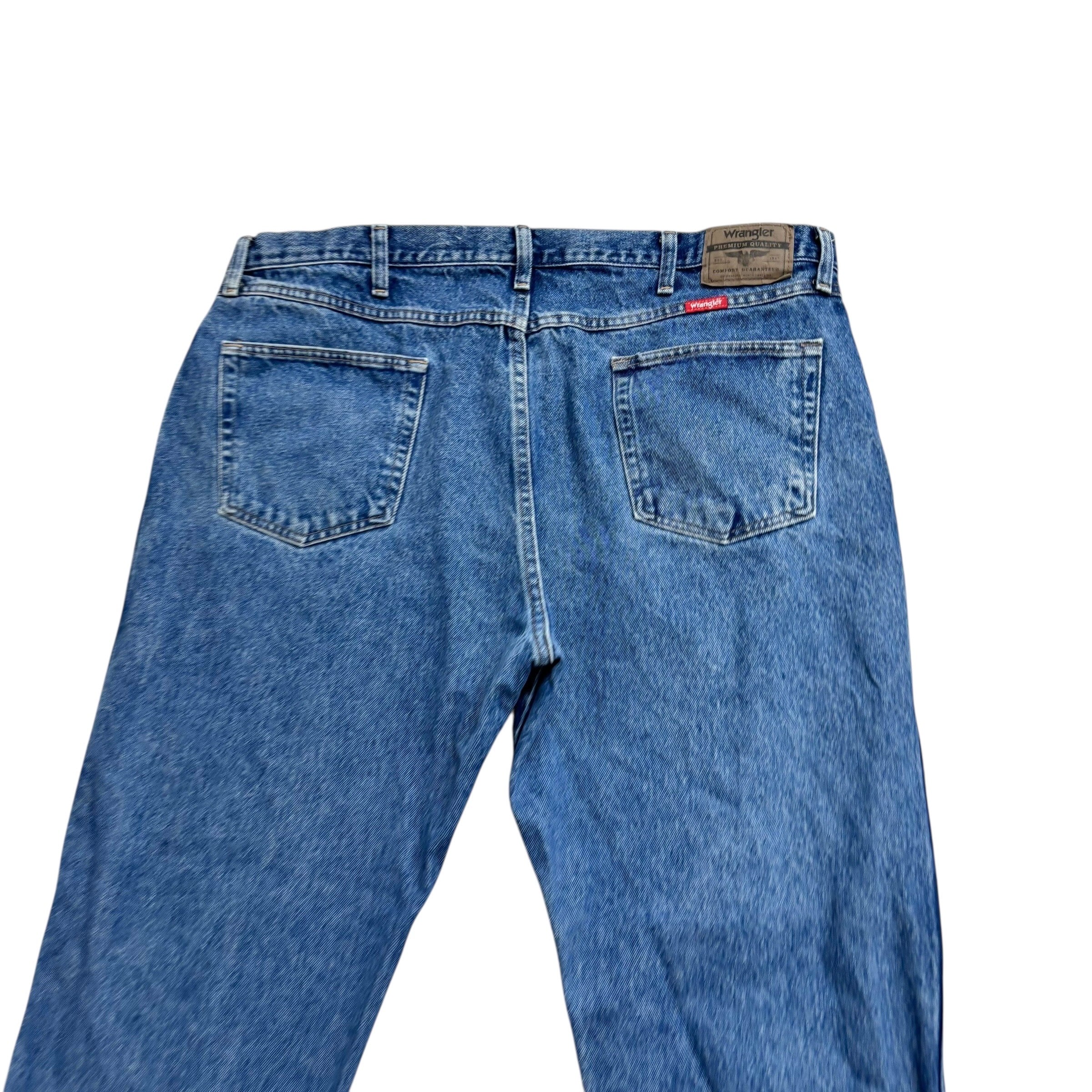 Wrangler Jeans W40 L29 Mens Mid Blue Baggy Relaxed Straight Fit Denim